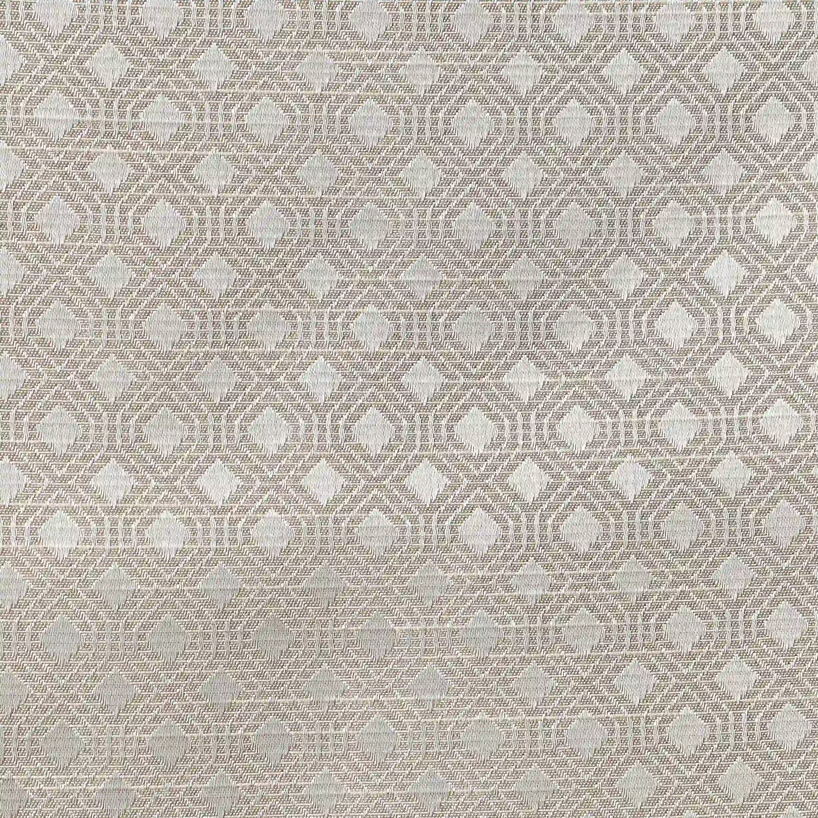De Jacquard - Classic Set Of 2 Jacquard Readymade Curtains | Wavy Heritage Bone / Window (5ft X 4.4ft)