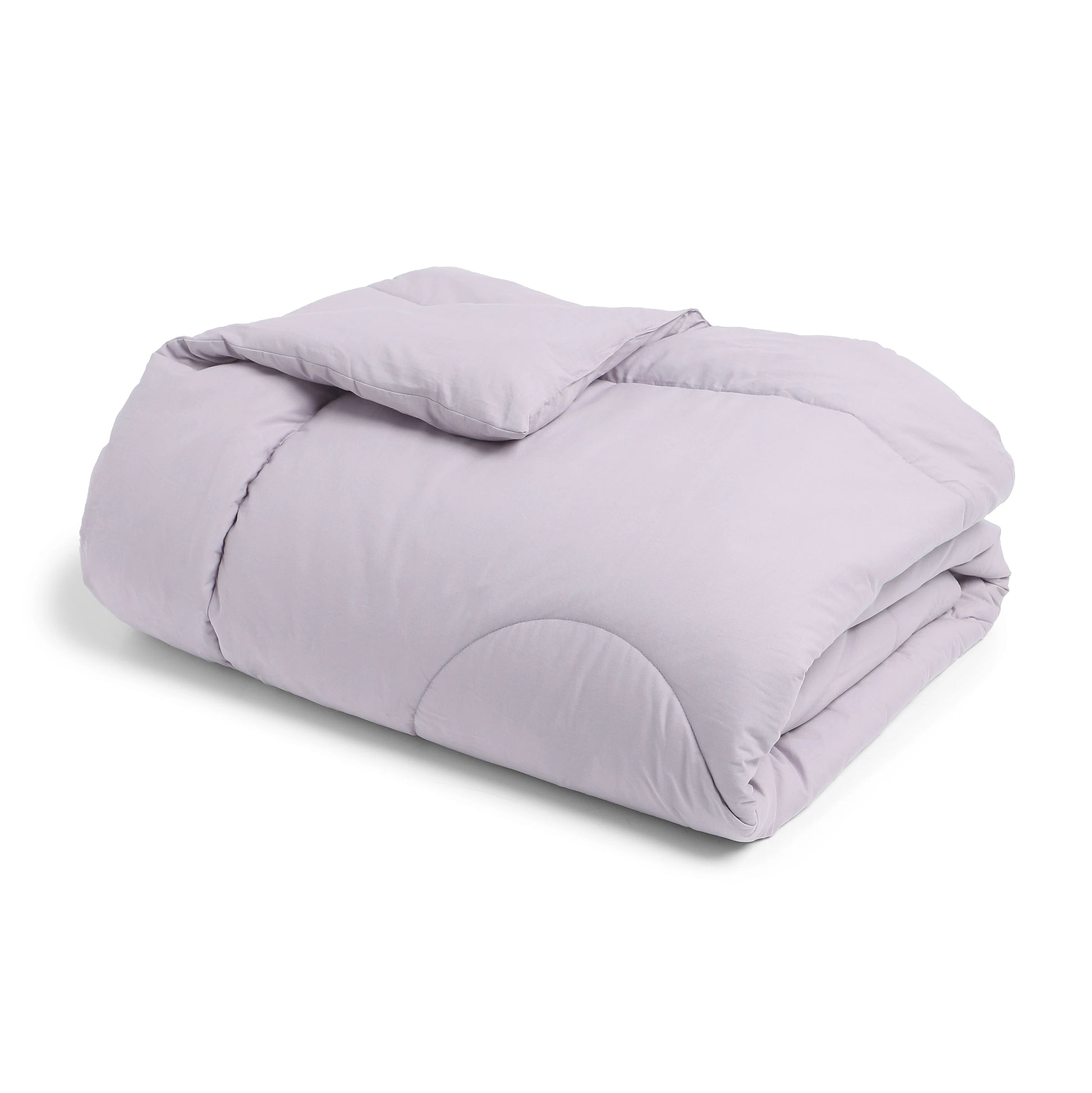 Paleto | Everyday Hues Cotton Solid Dyed 240GSM Comforter for Extra Warmth-Grey Lavender Grey Lavender / Double