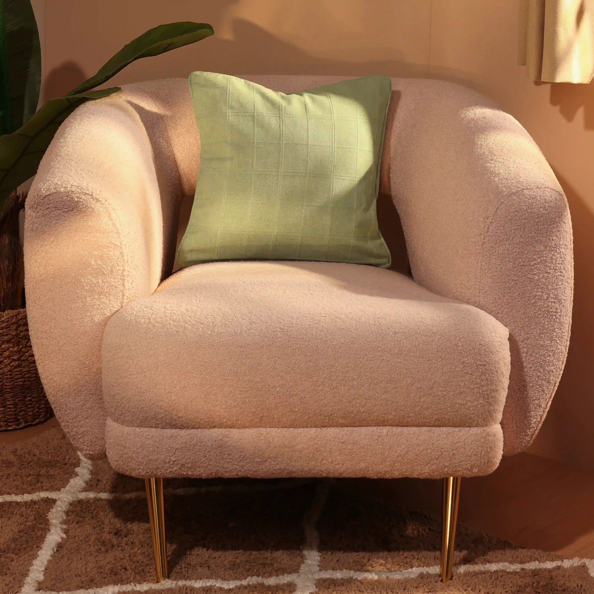 Espricia Woven Cushion Cover | Interlaced Sage / Cushion Cover (51cm x 51cm)