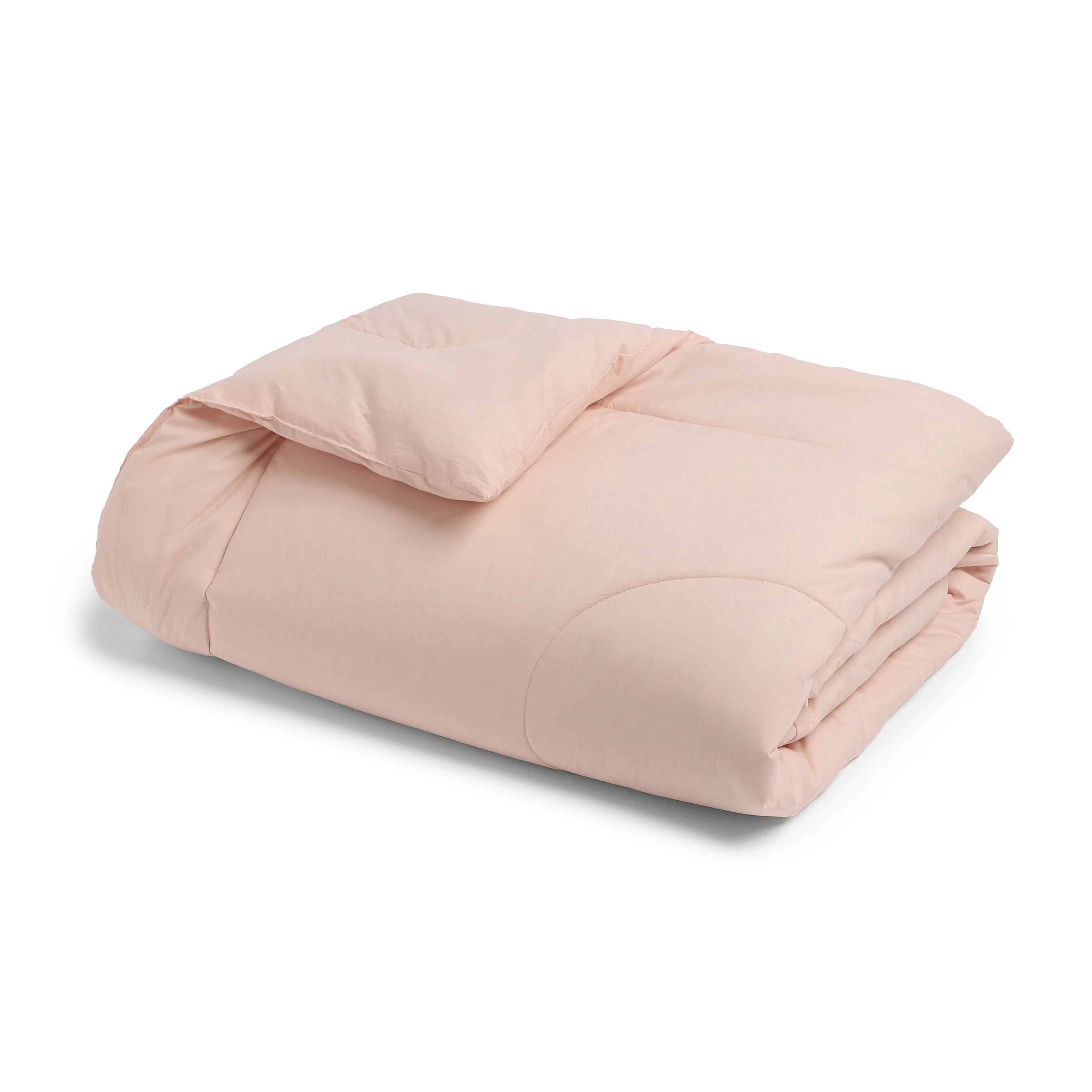 Paleto | Everyday Hues Cotton Solid Dyed 240GSM Comforter for Extra Warmth-Veiled Rose Veiled Rose / Double