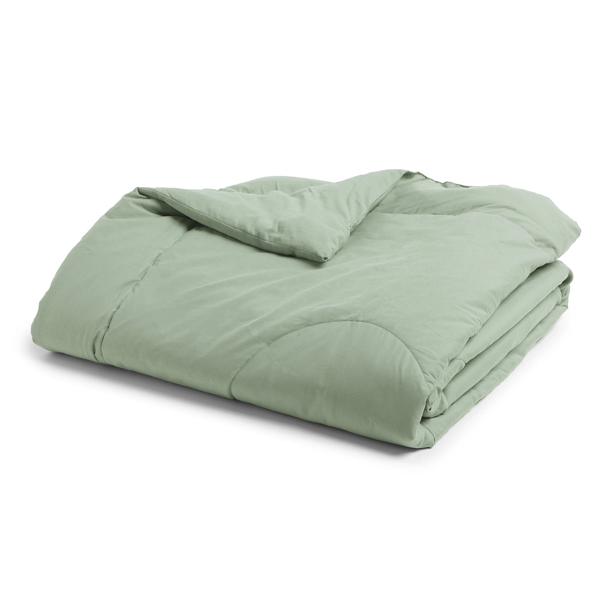 Paleto | Everyday Hues Cotton Solid Dyed 120GSM Comforter-Green Sage Green Sage / Double