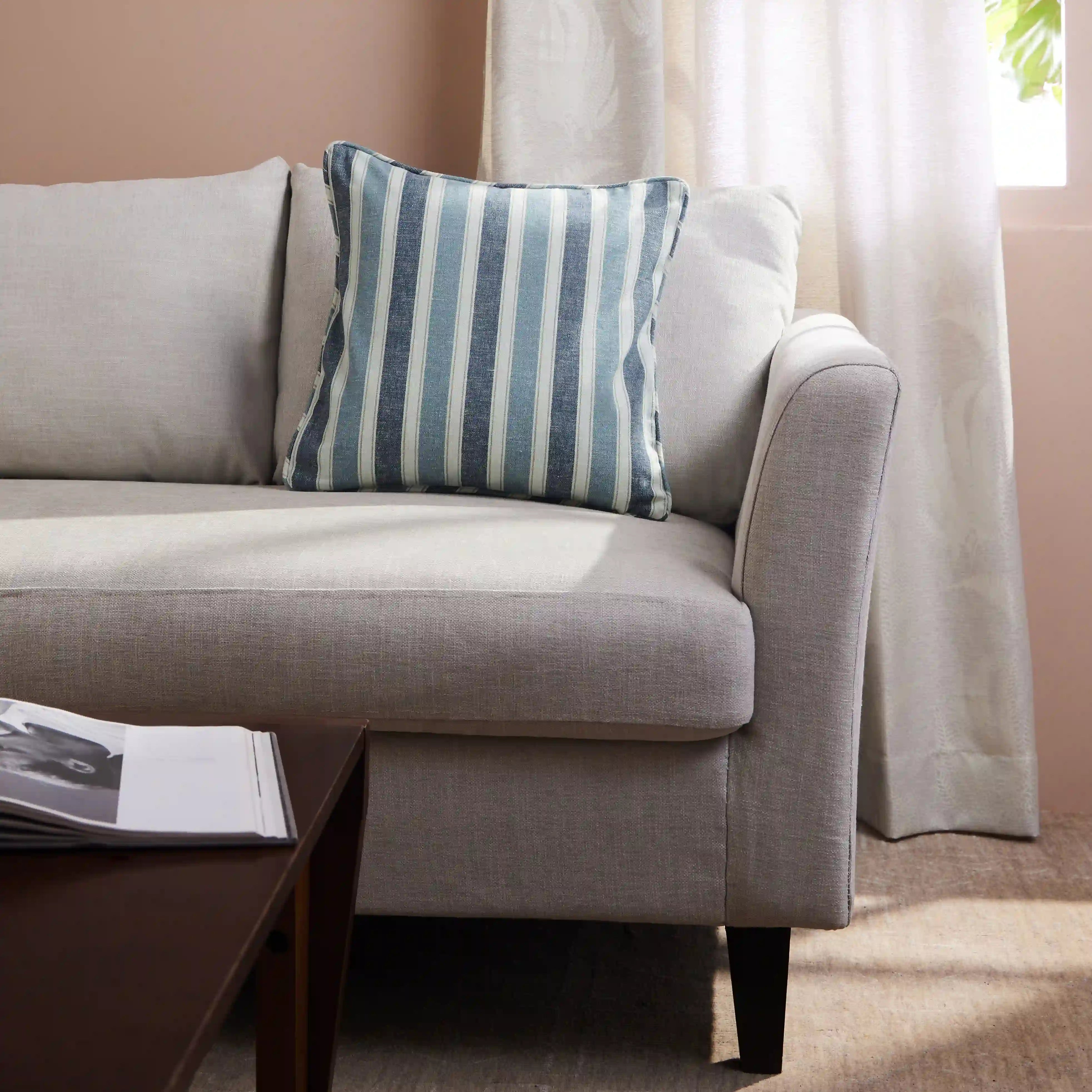 Espricia Printed Cushion Cover | Linescape Blue Mirage / Cushion Cover (41cm x 41cm)