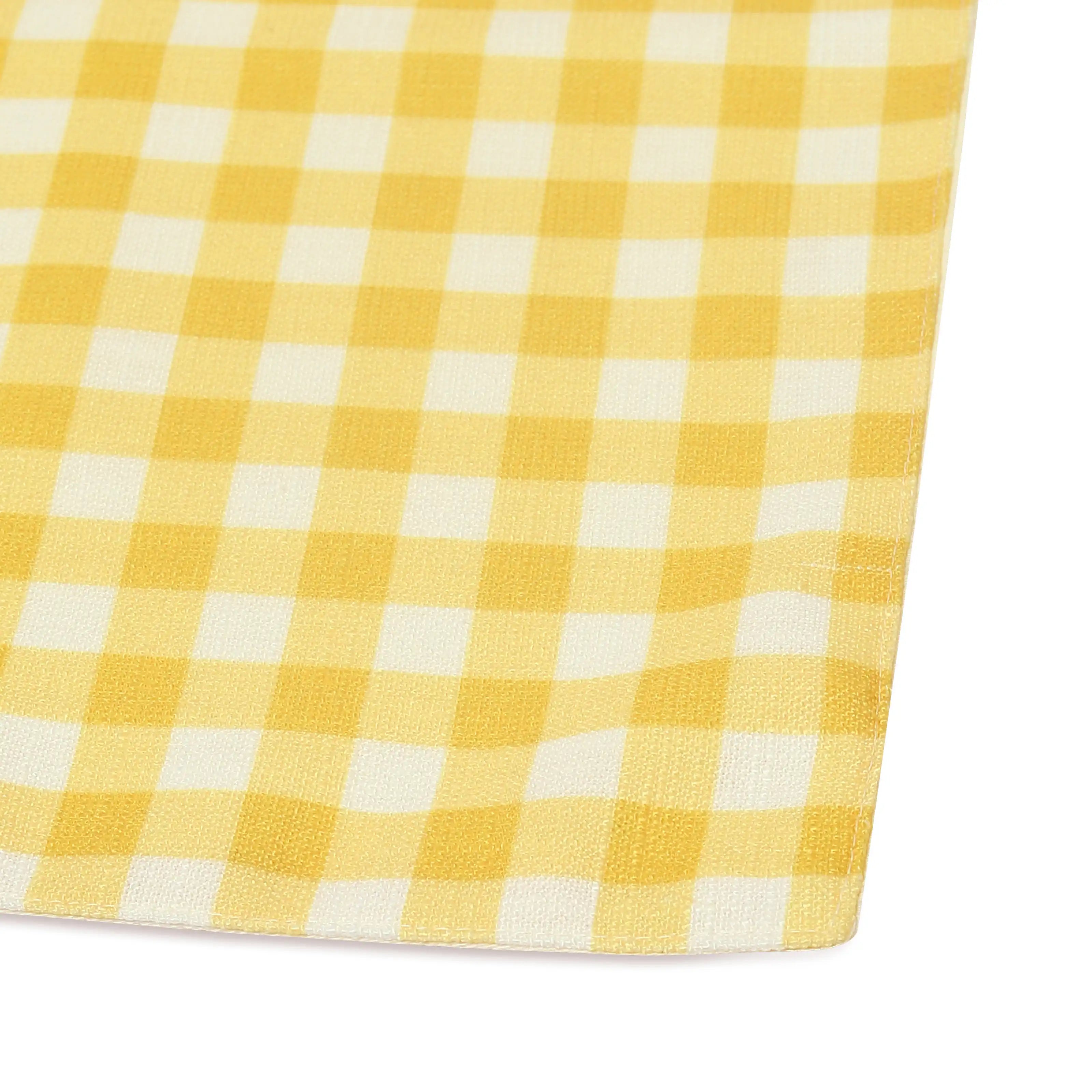 Nonna's Home 100% Polyester Table Runner Big Turmeric Gingham / Table Runner (34cm x 120cm)