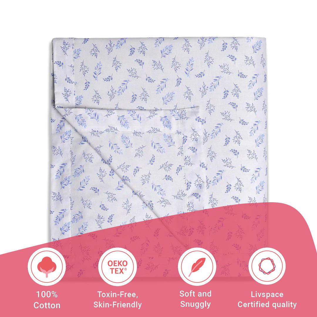 Bloomshire Classic | Everyday Charm Printed Reversible Dohar with Super Soft Flannel Layering-Purple