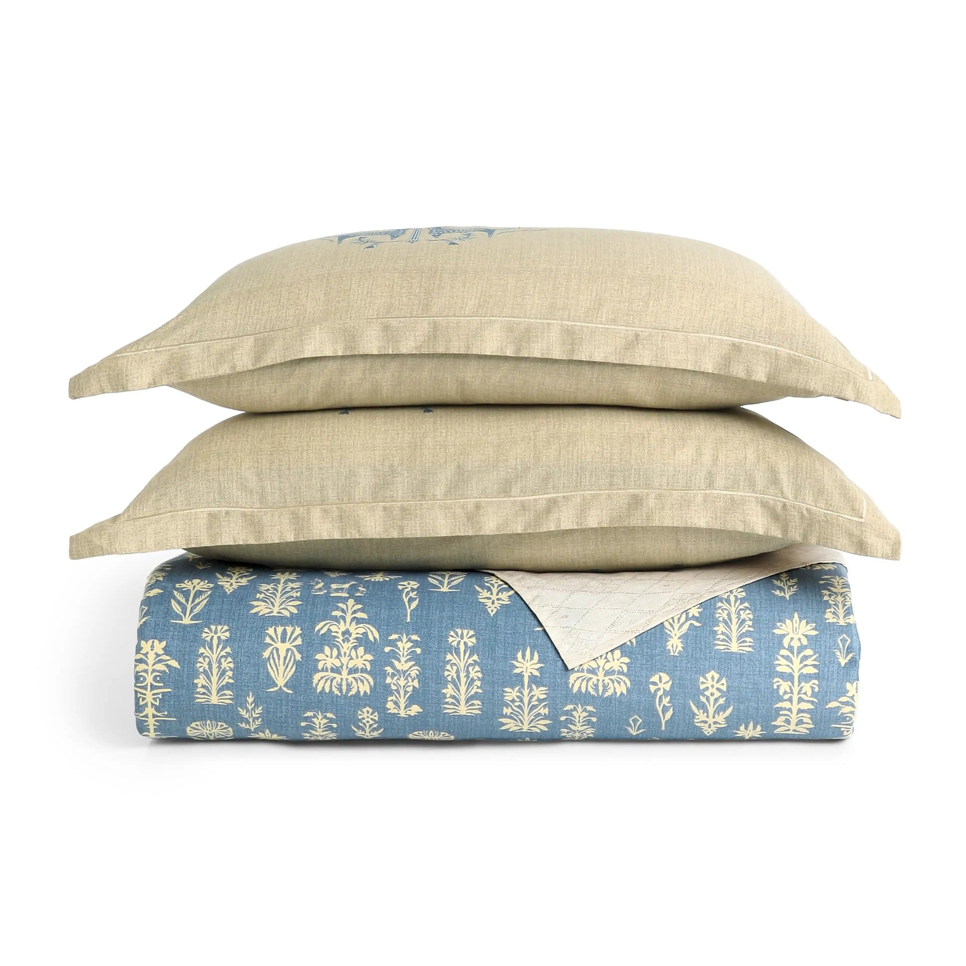 Fergana 100% Cotton Super King Bedsheet Set Dark Blue / Super King