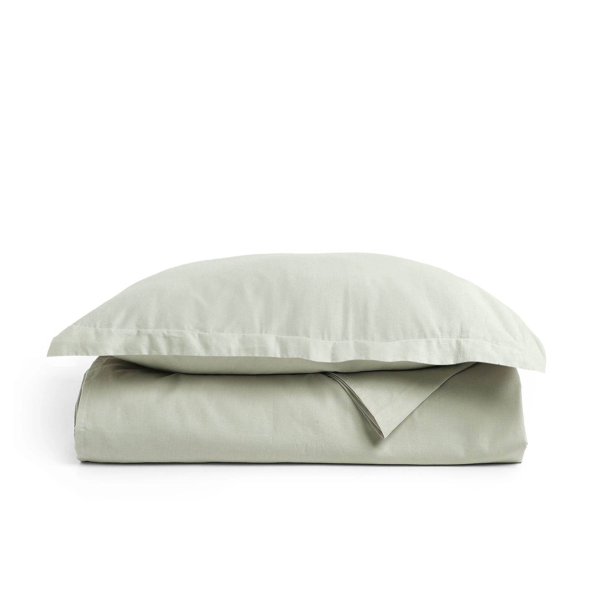 Paleto | Everyday Hues Solid Dyed Cotton Bedsheet Set-Silver Silver / Single