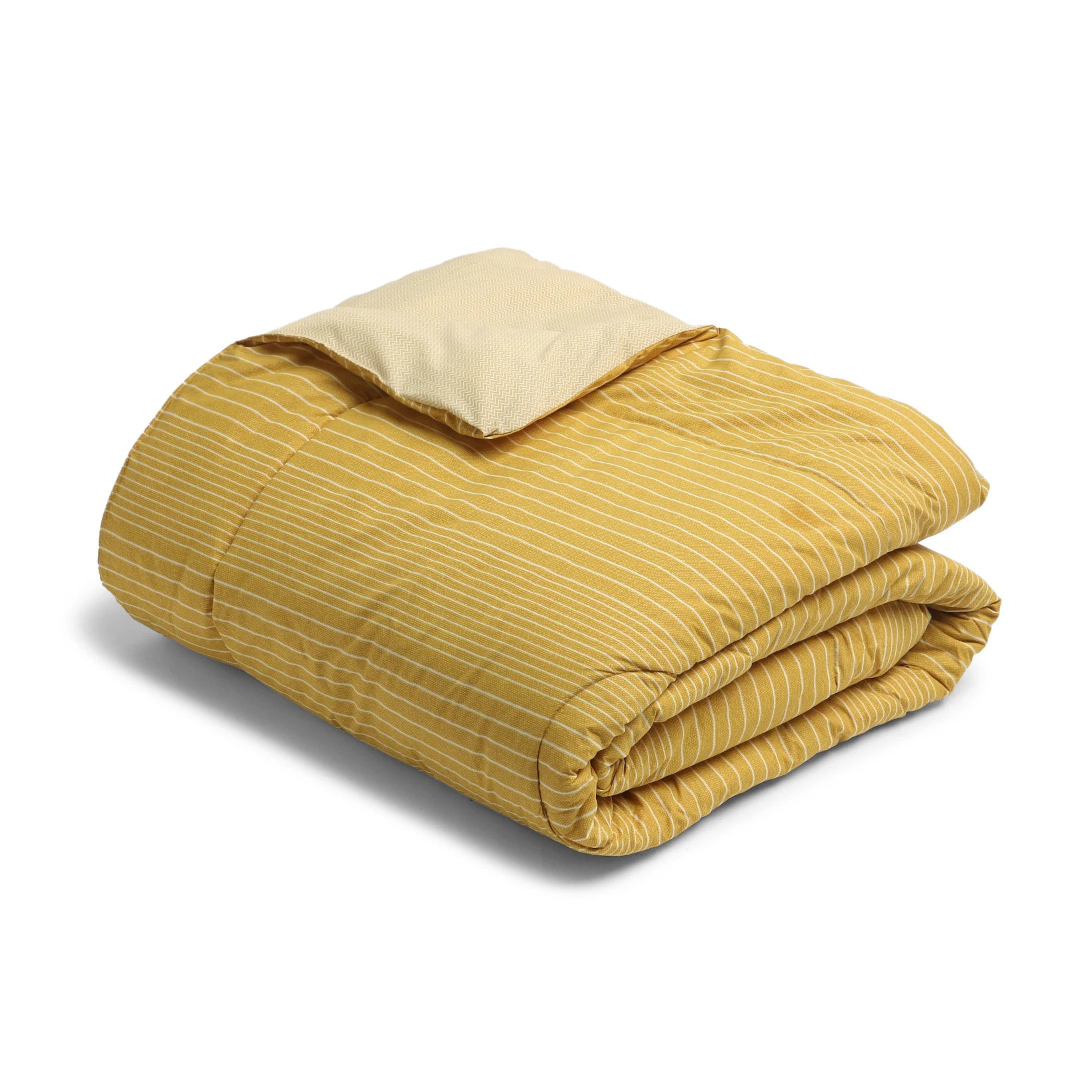 Threadscapes Printed Comforter-120gsm-Mustard Mustard / Double