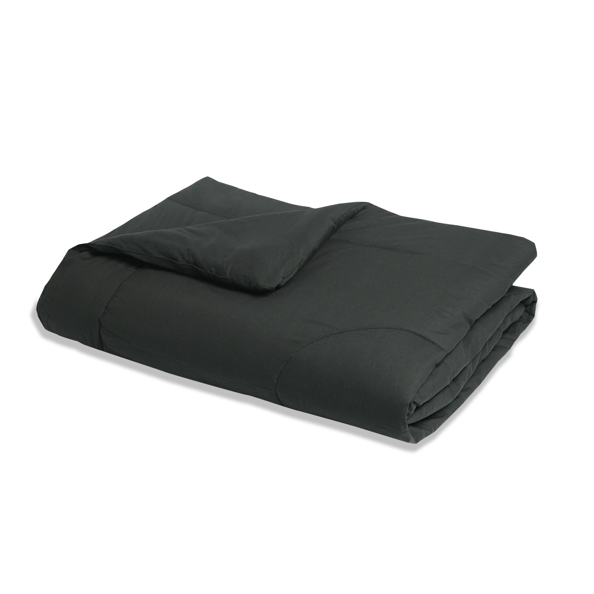 Paleto | Everyday Hues Cotton Solid Dyed 120GSM Comforter-Dark Grey Dark Grey / Double