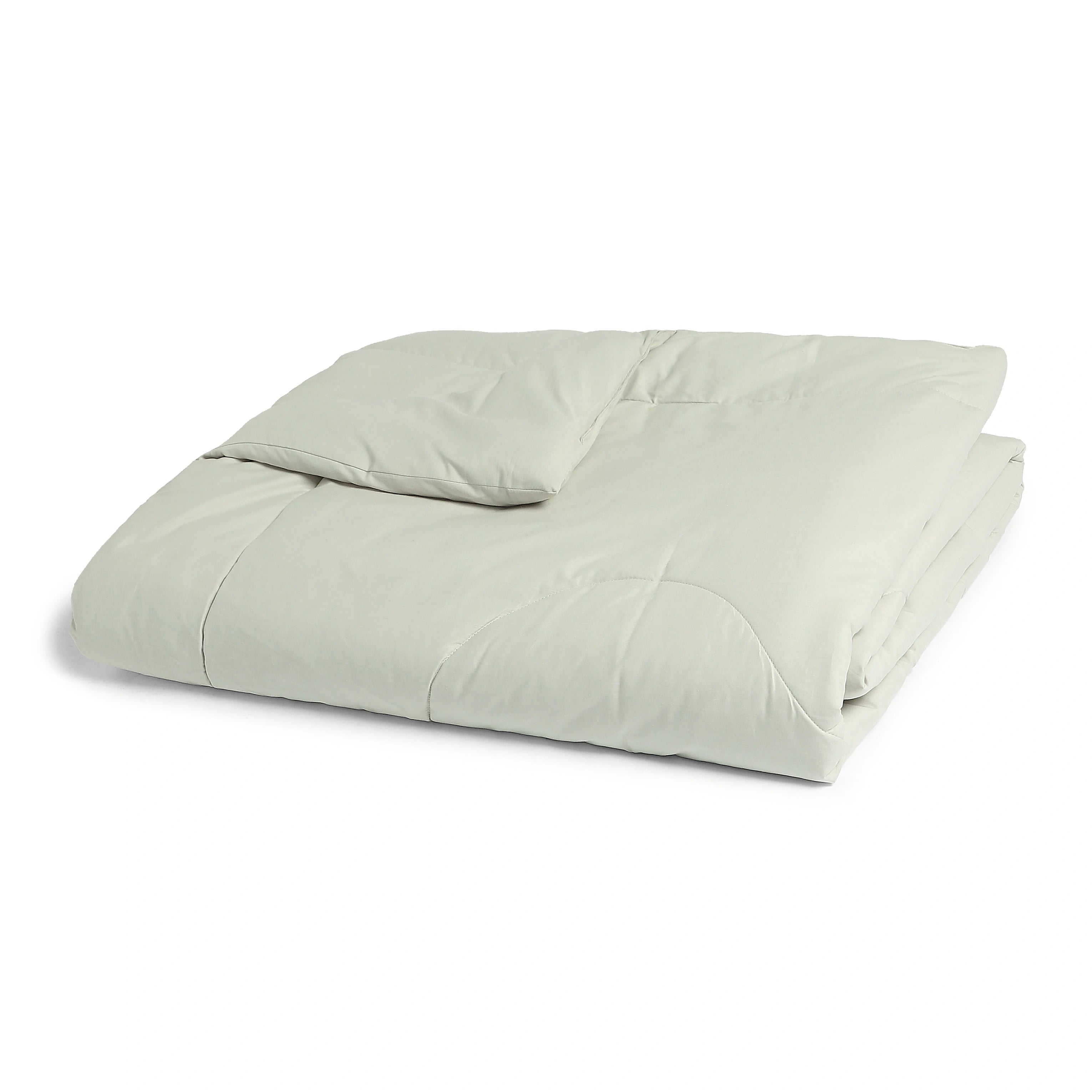 Paleto | Everyday Hues Cotton Solid Dyed 120GSM Comforter-Silver Silver / Single