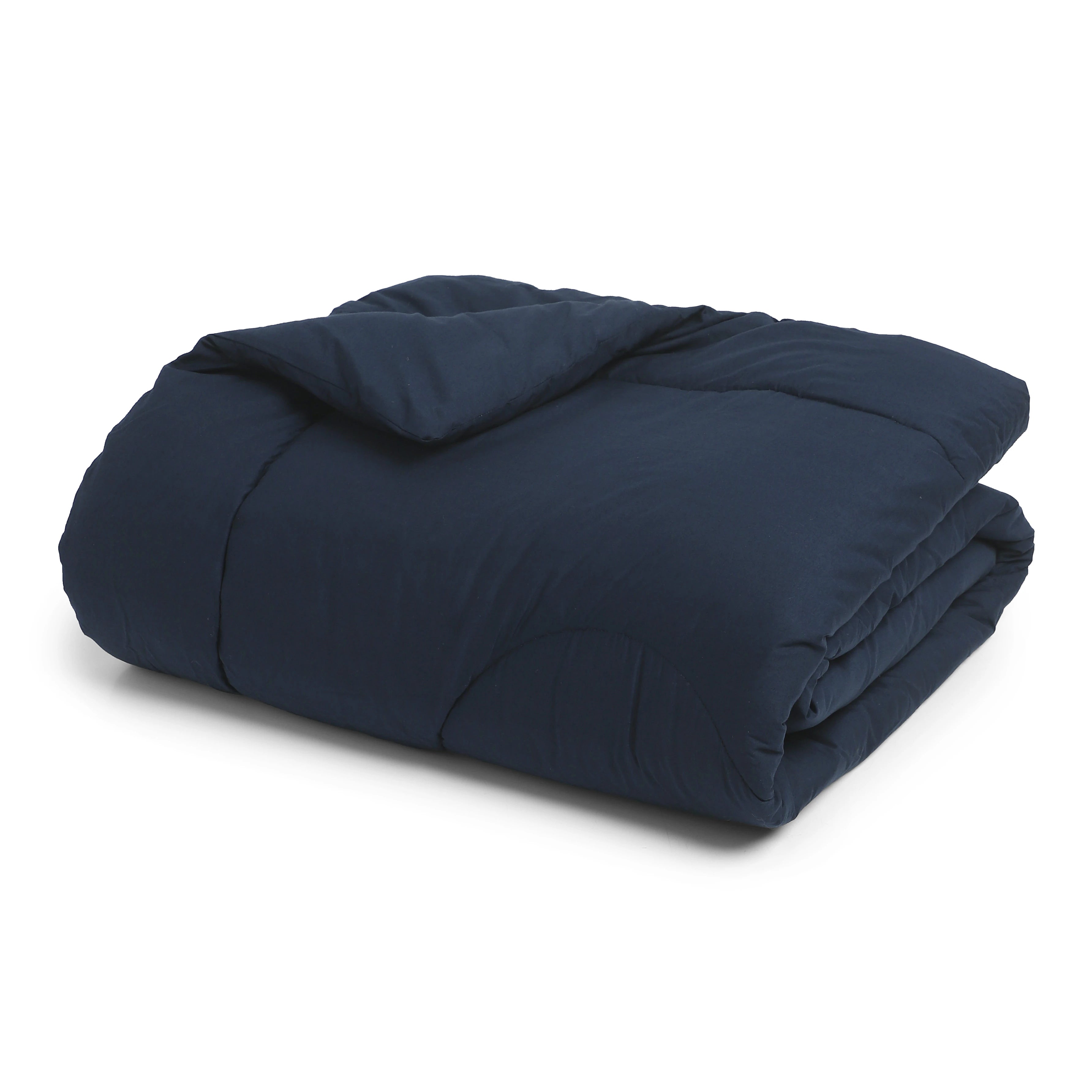 Paleto | Everyday Hues Cotton Solid Dyed 120GSM Comforter-Navy Navy / Double