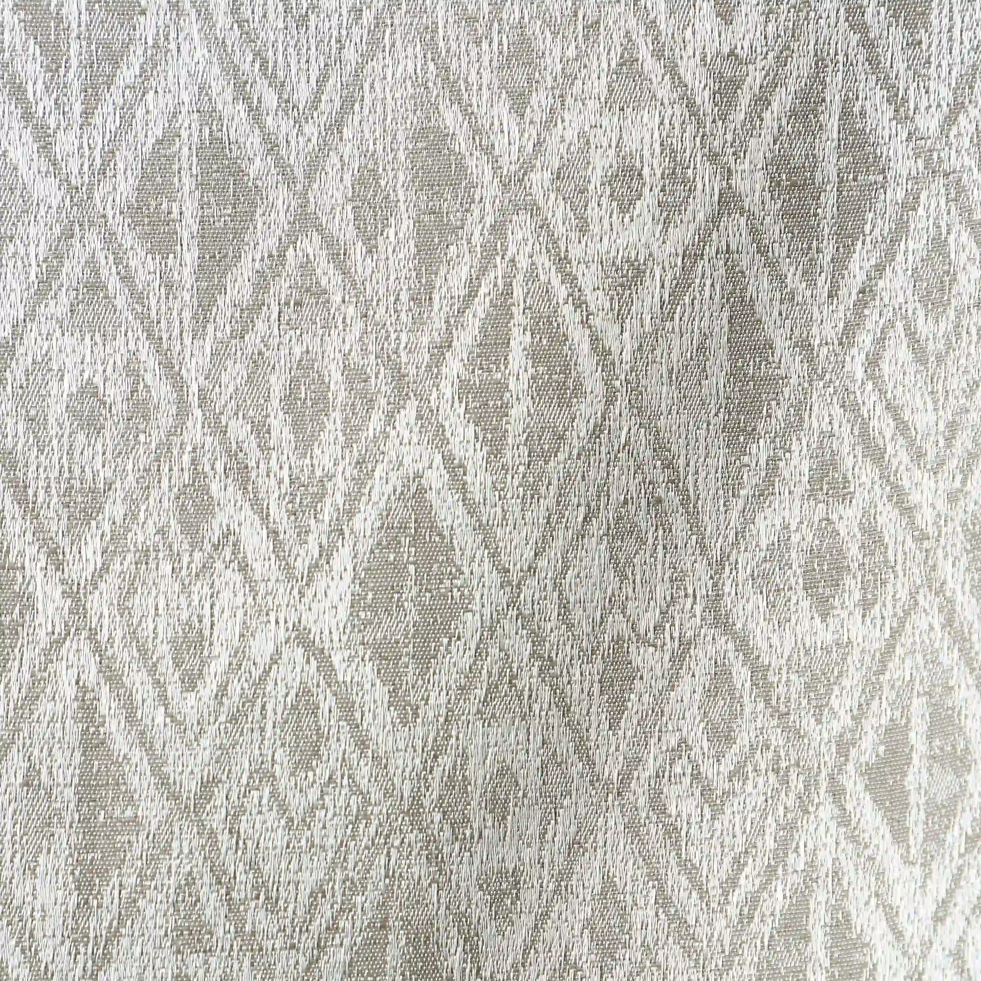De Jacquard - Classic Set Of 2 Jacquard Readymade Curtains | Cozy Diamonds Cloud / Window (5ft X 4.4ft)