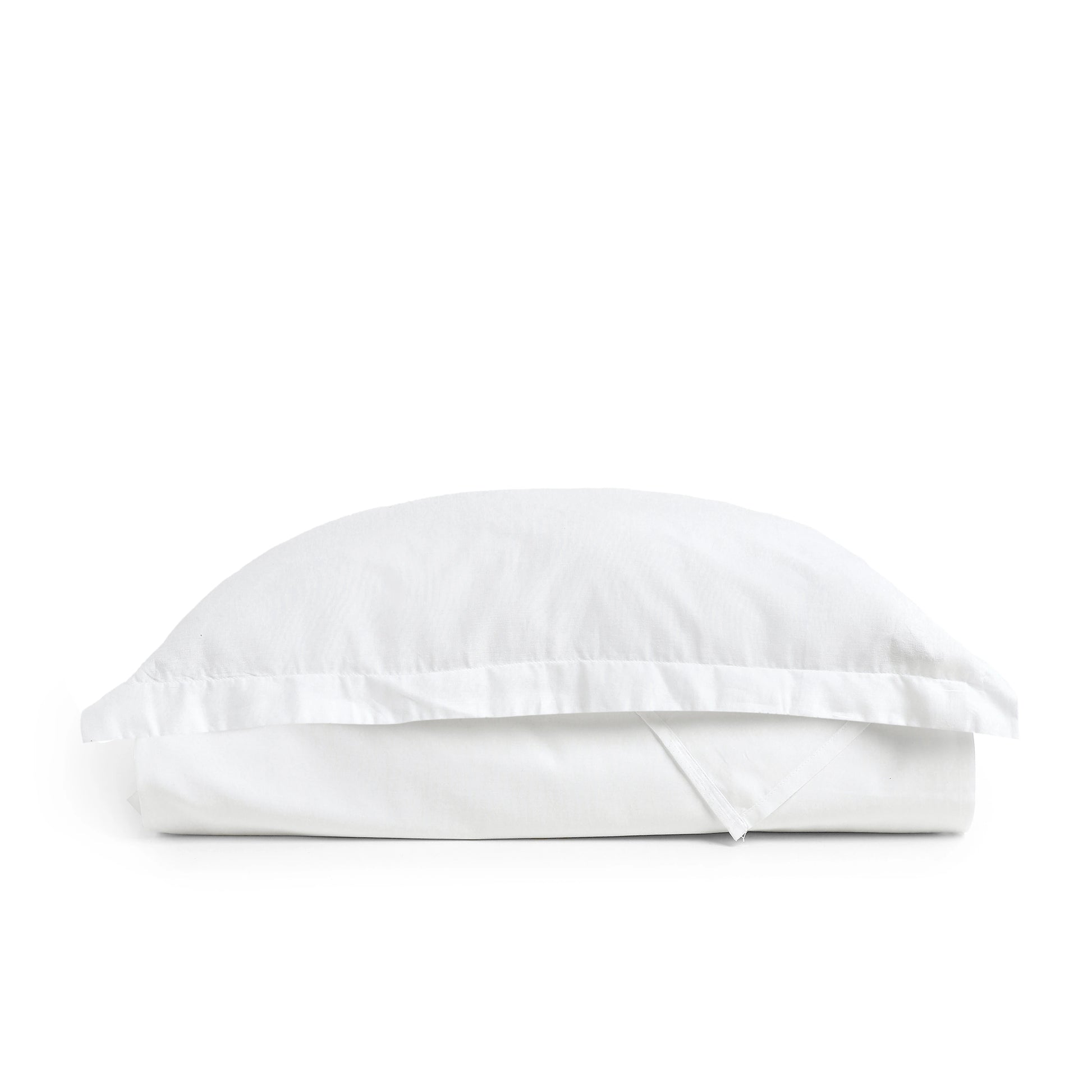 Paleto | Everyday Hues Solid Dyed Cotton Bedsheet Set-White White / Single