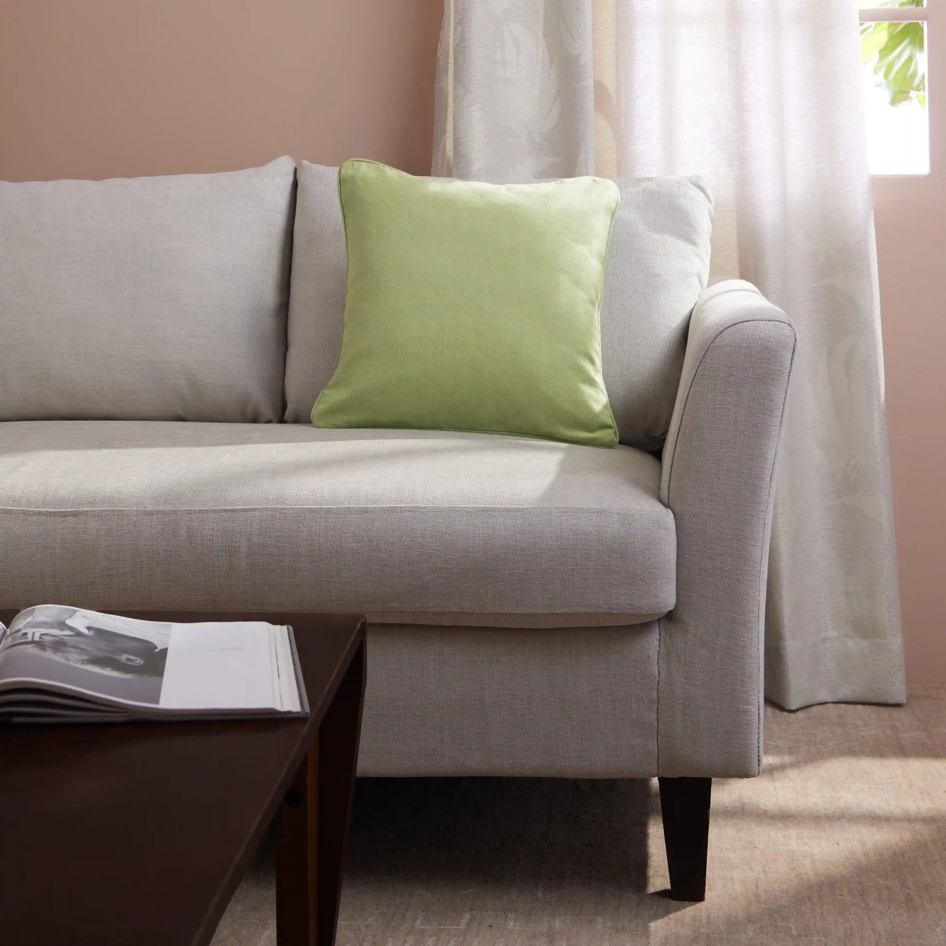 Espricia 100% Cotton Cushion Cover | Artist's Palette Lime Green / Cushion Cover (51cm x 51cm)