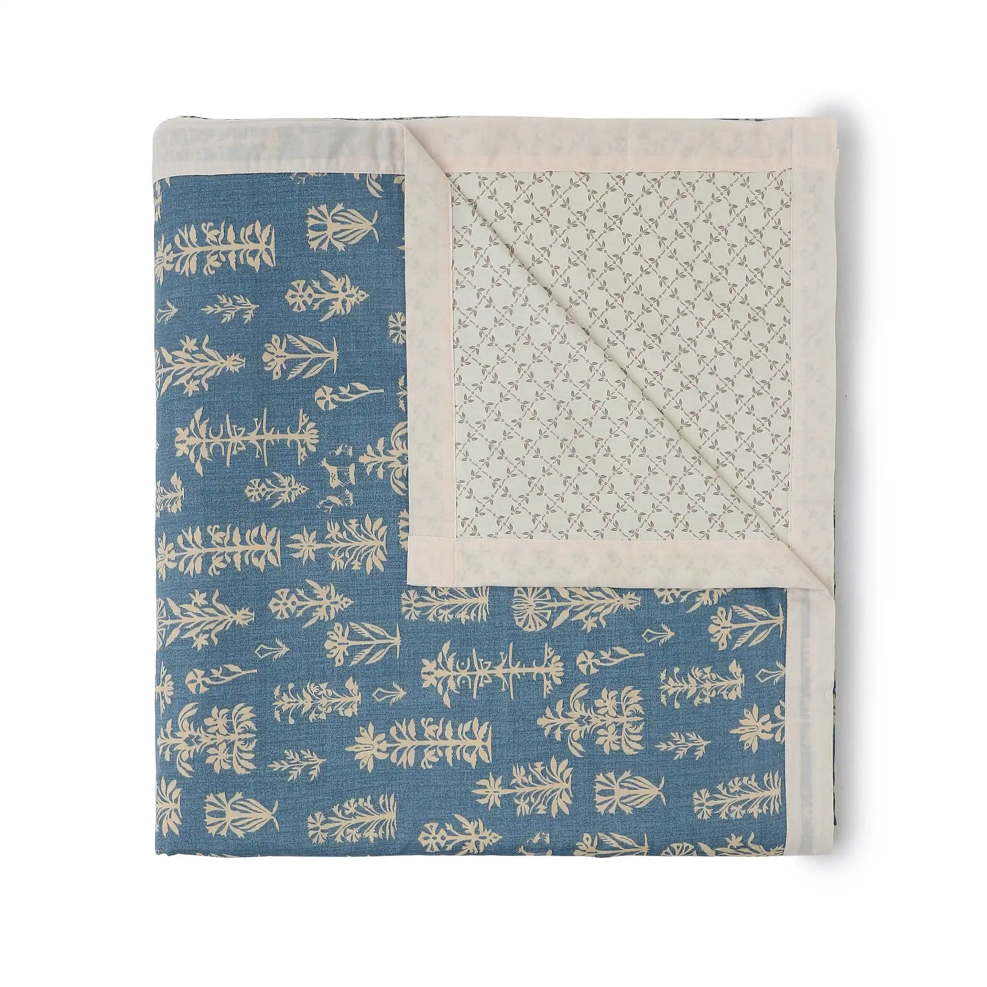 Fergana 100% Cotton Dohar Dark Blue / Double