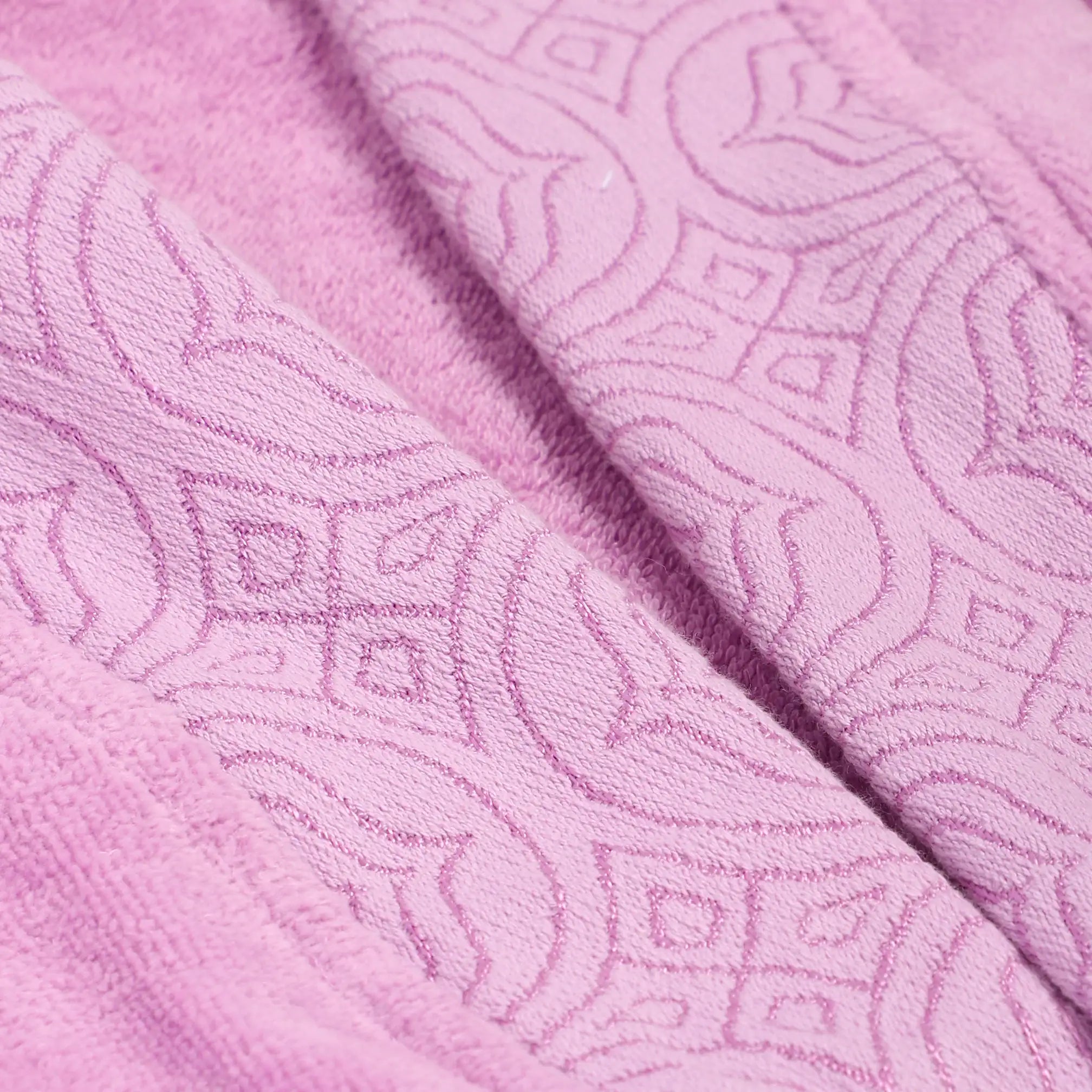 De Jacquard 100% Cotton Bathrobe Lavender / Medium