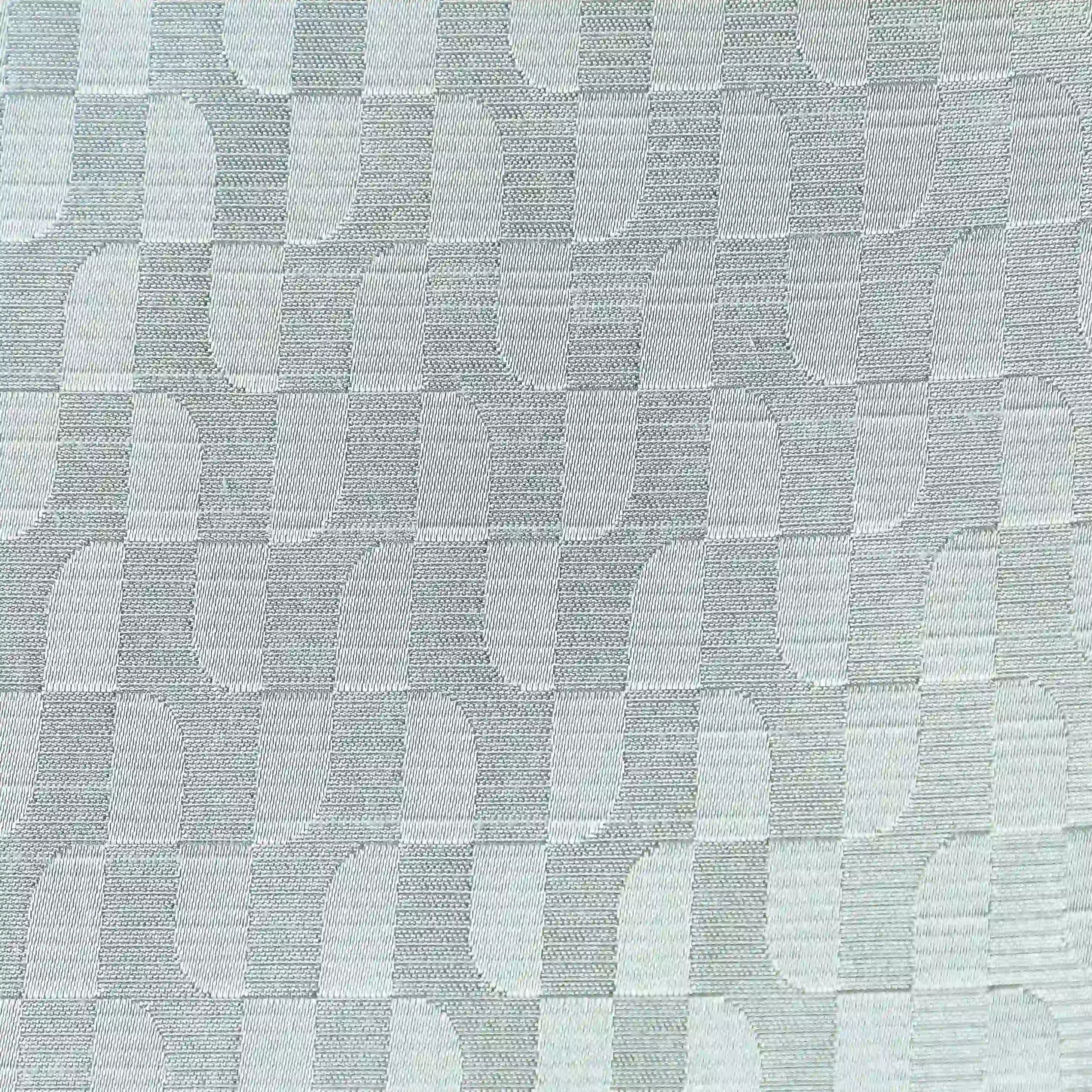De Jacquard - Classic Set Of 2 Jacquard Readymade Curtains | Rolling Rhythm Twilight Mist / Door-XL (9ft X 4.4ft)