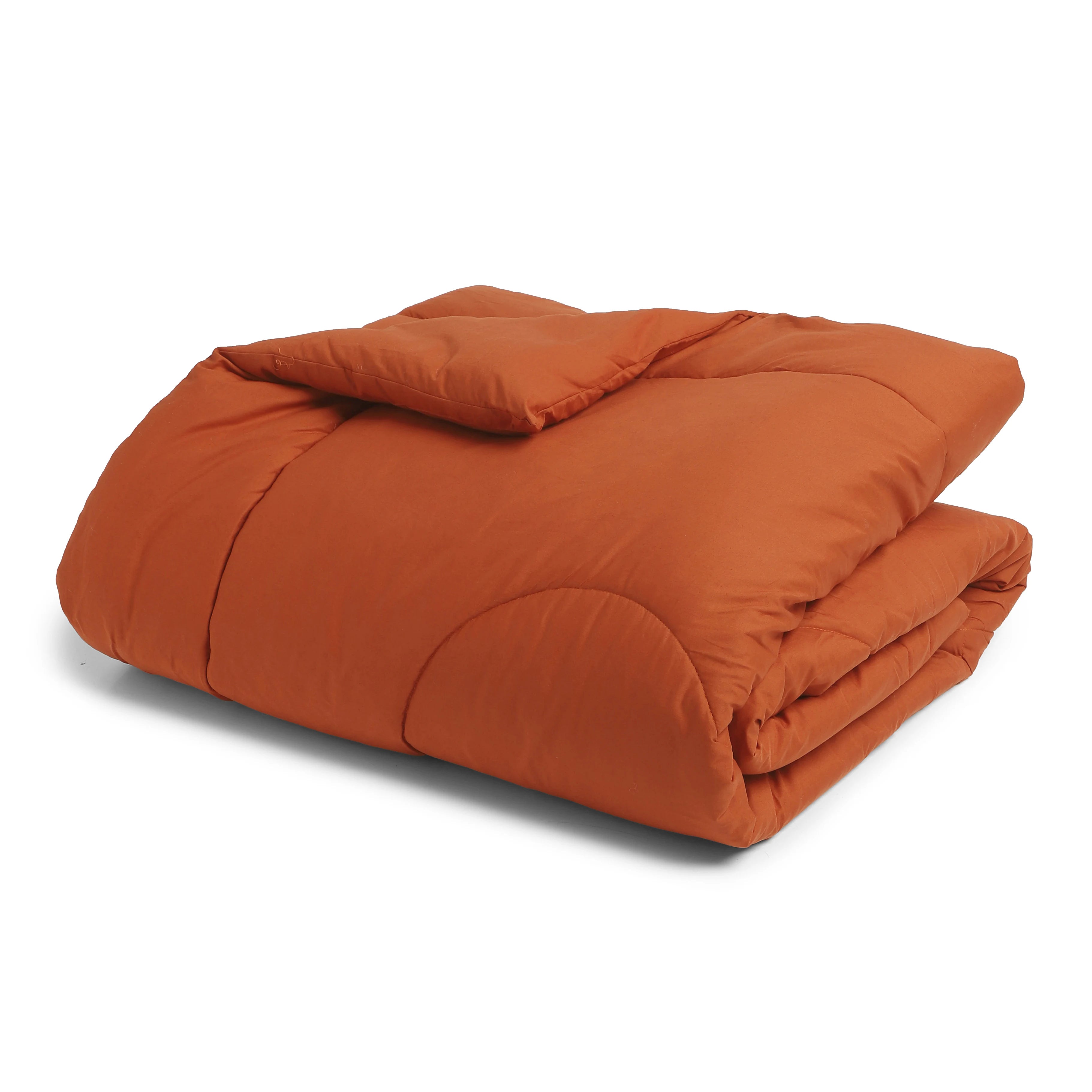 Paleto | Everyday Hues Cotton Solid Dyed 240GSM Comforter for Extra Warmth-Rust Rust / Double