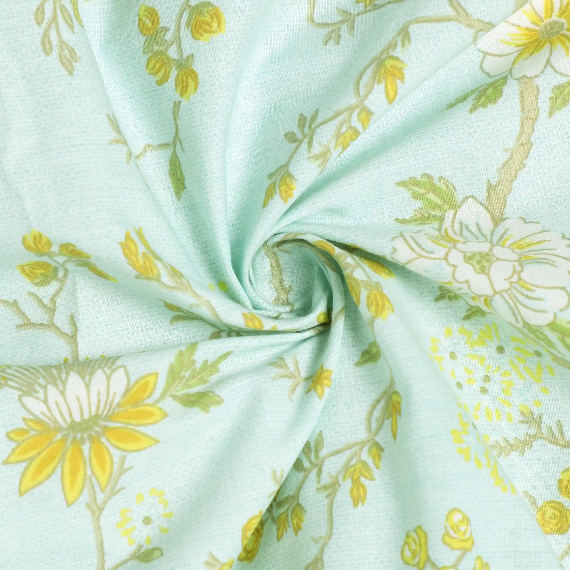 Bloomshire Luxe | Romantic Flora Printed Reversible Dohar with Super Soft Flannel Layering-Light Blue Light Blue / Single