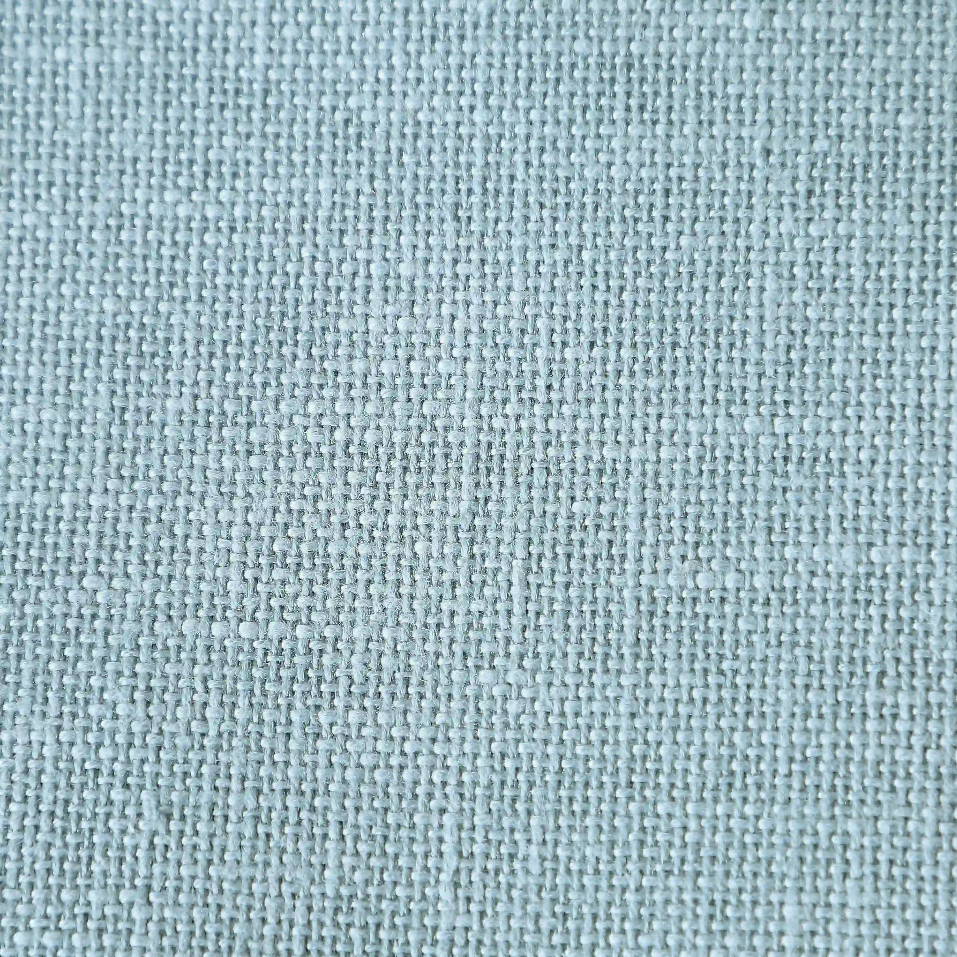 Paleto Set Of 2 Solid Readymade Curtains | Woven Calm Ocean Haze / Window (5ft X 4.4ft)