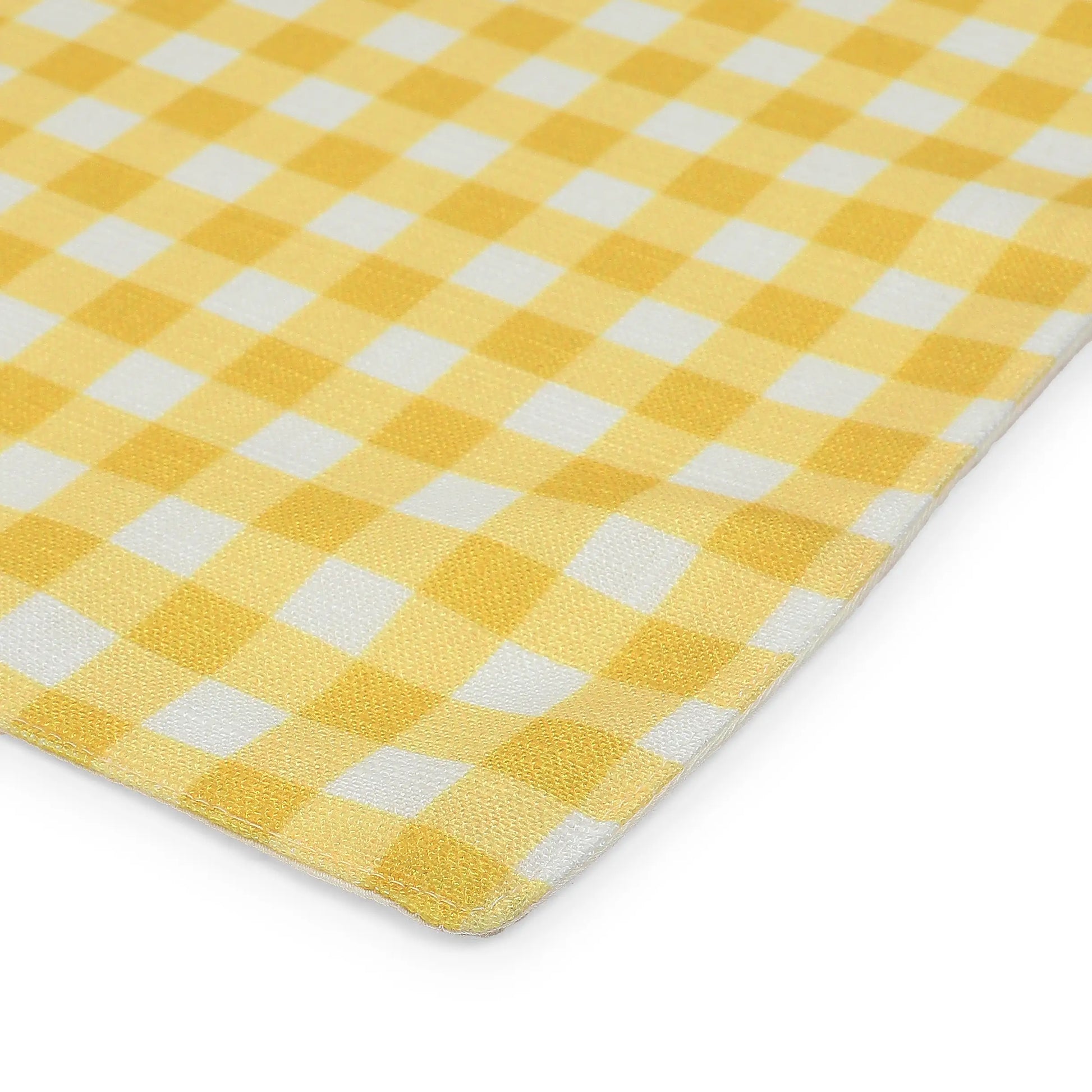 Nonna's Home 100% Polyester Table Placemat Set Big Turmeric Gingham / 6 Piece Set