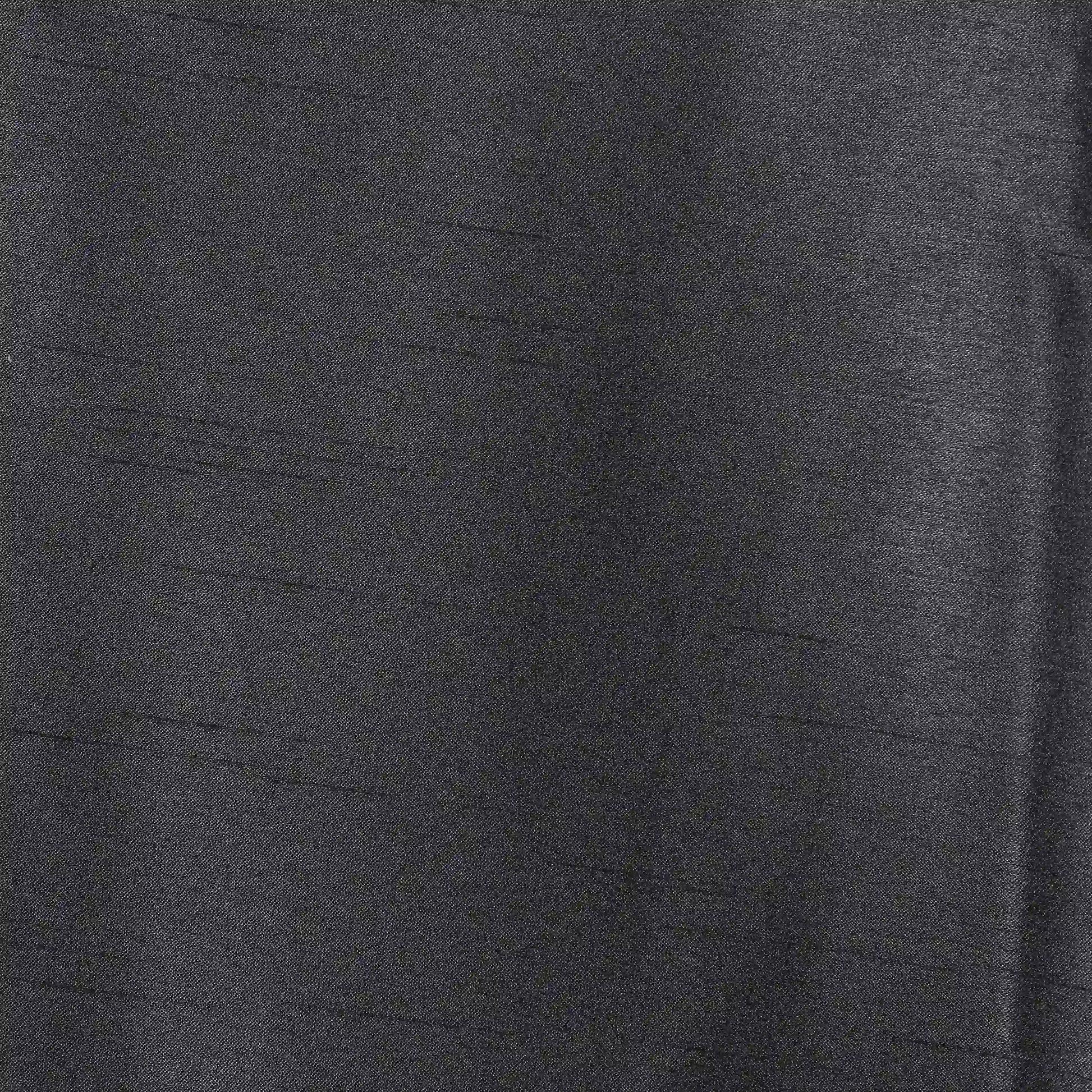 Paleto Set Of 2 Solid Readymade Curtains | Pure Hues Black / Door (4.25ft X 7.22ft)