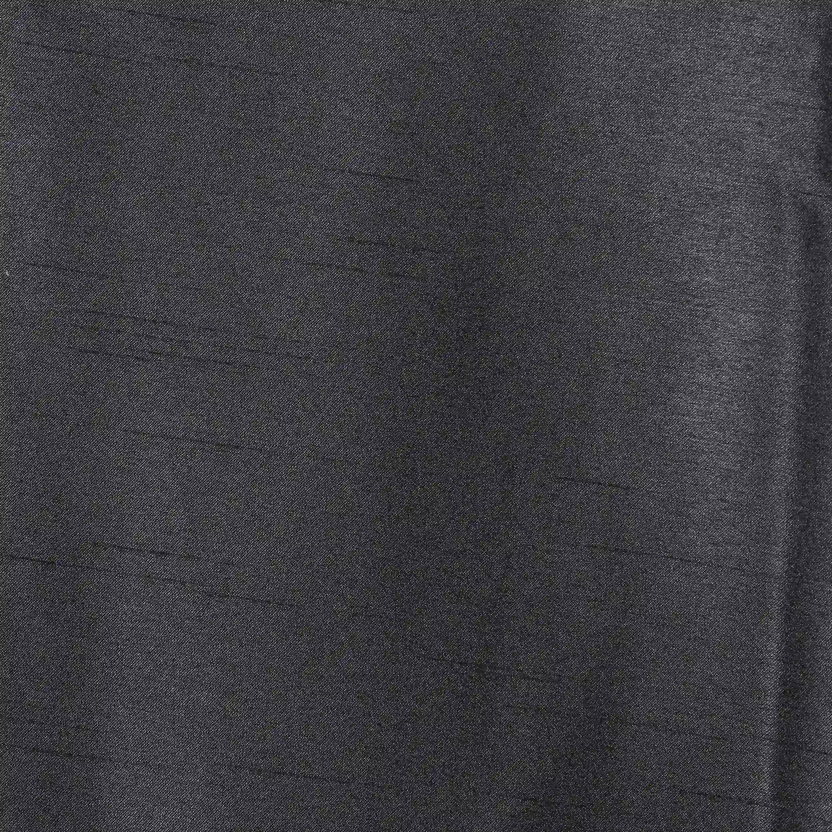 Paleto Set Of 2 Solid Readymade Curtains | Pure Hues Black / Door (4.25ft X 7.22ft)