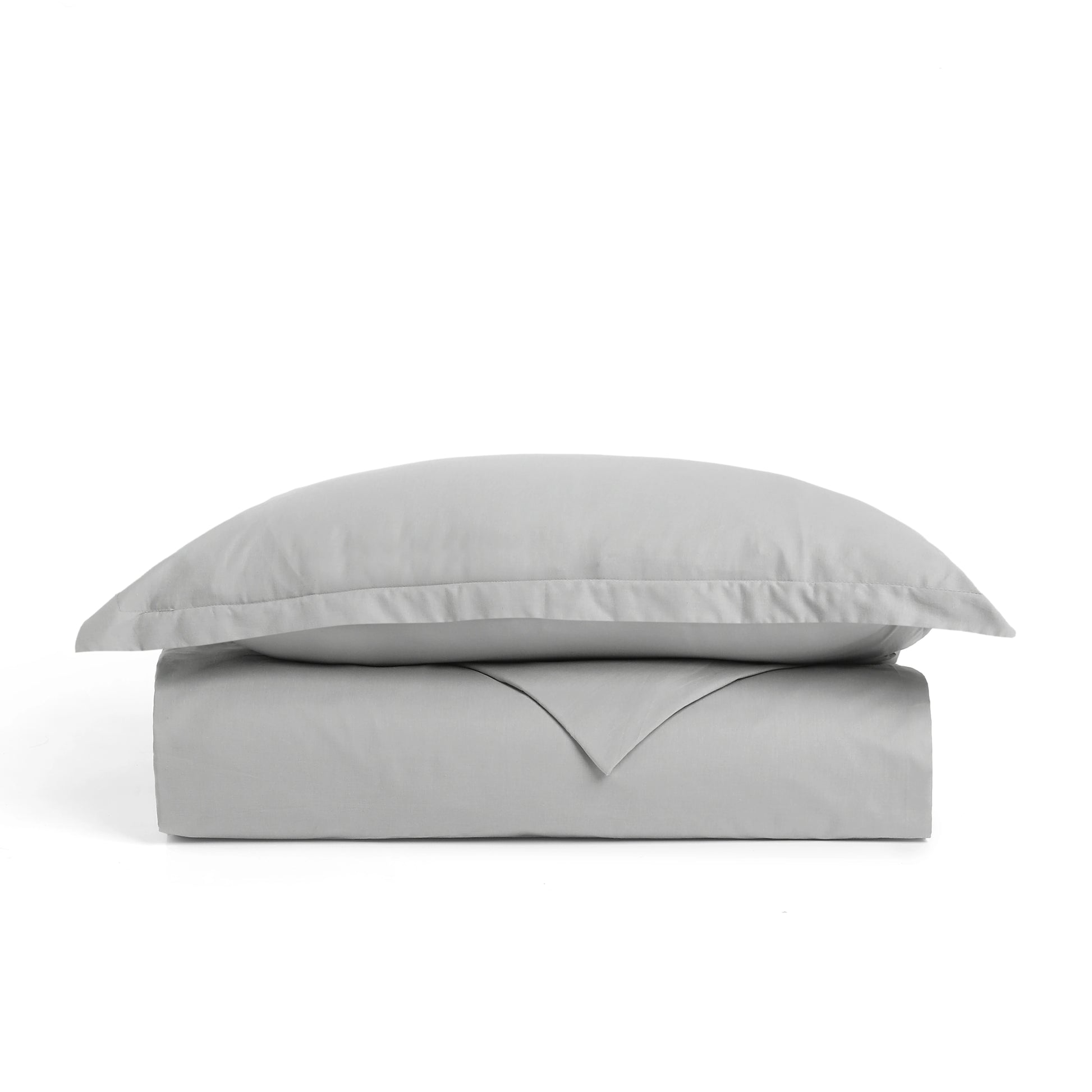 Paleto | Everyday Hues Solid Dyed Cotton Bedsheet Set-Grey Grey / Single