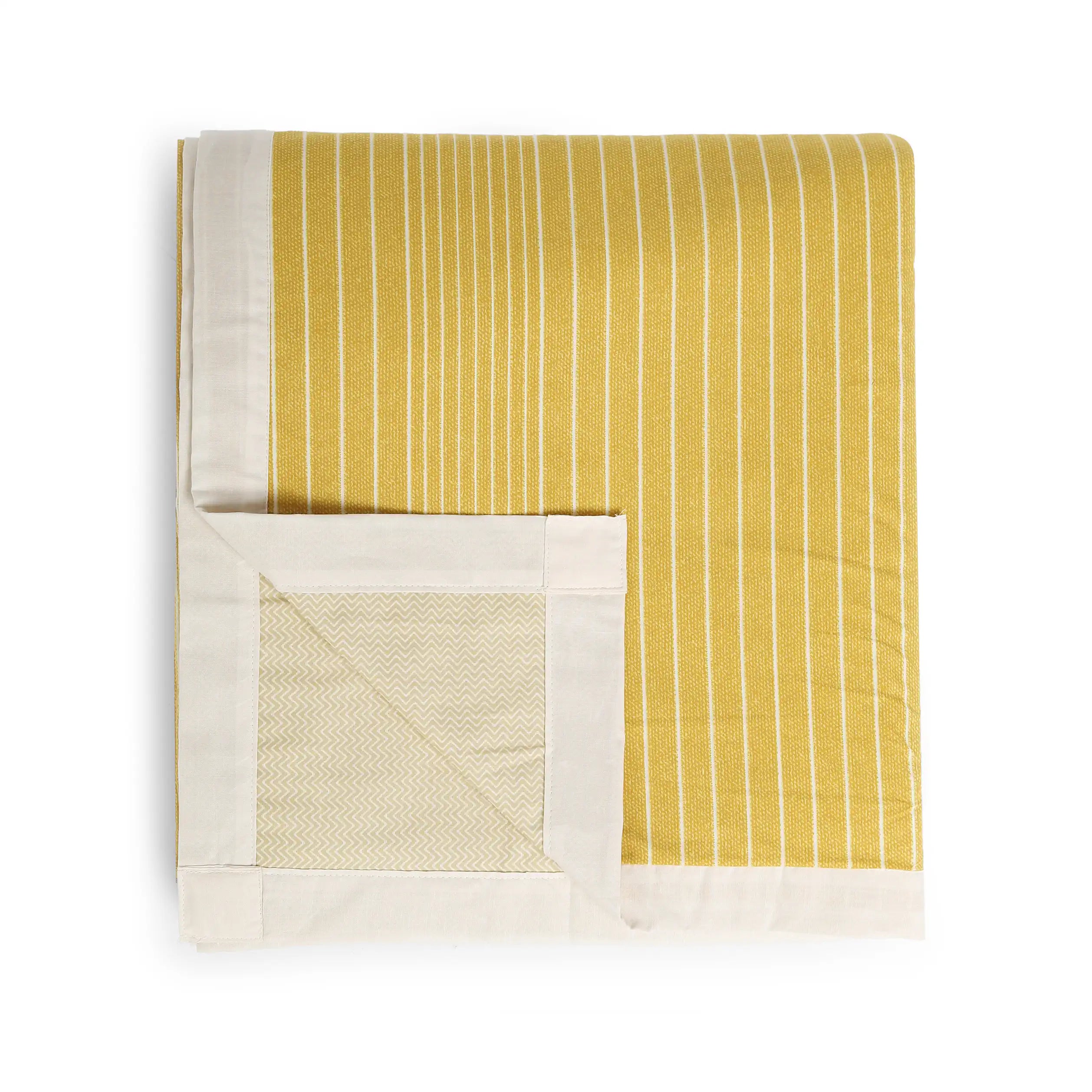 Threadscapes Printed Dohar-Mustard Mustard / Double