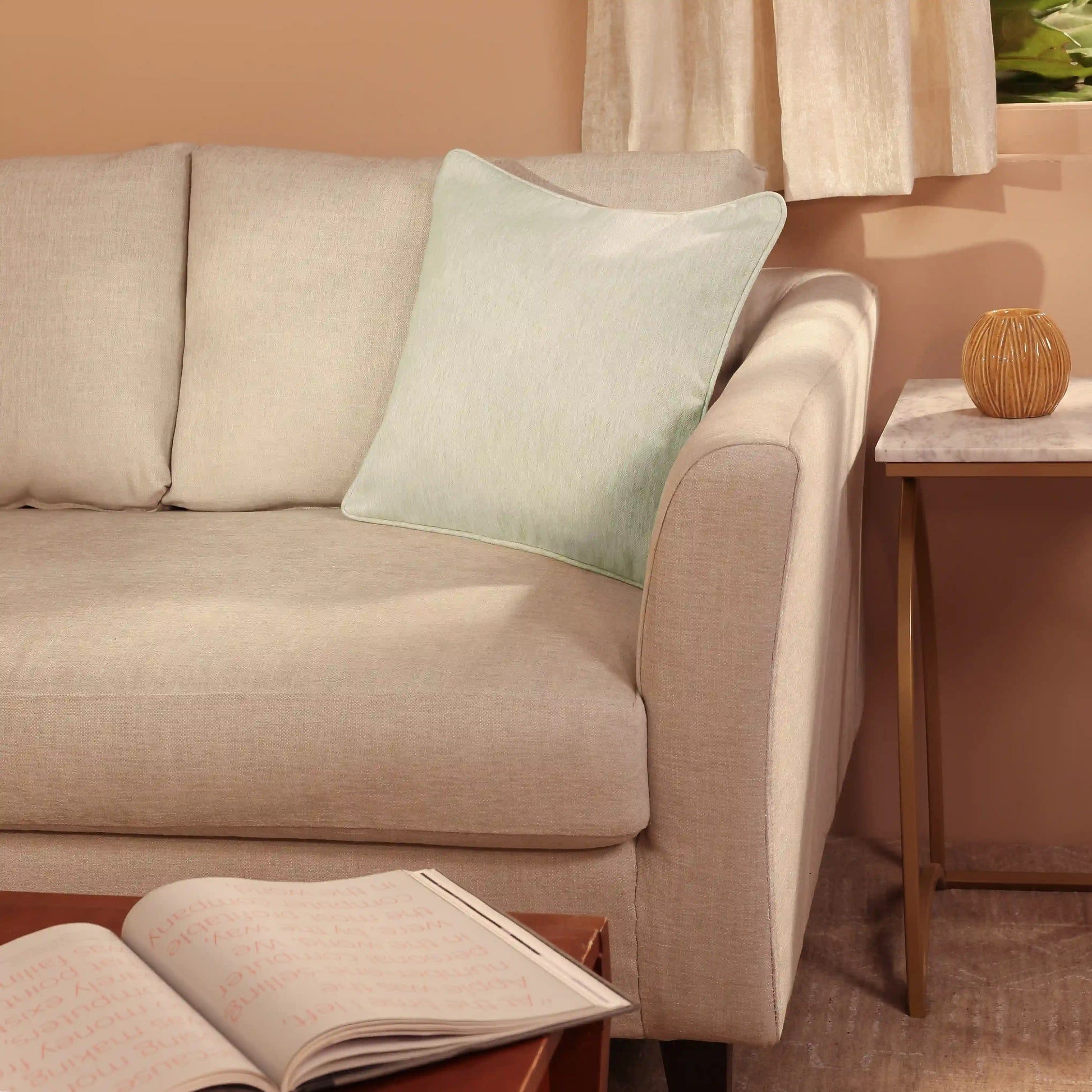 Espricia 100% Cotton Cushion Cover | Artist's Palette Moonlit Sand / Cushion Cover (41cm x 41cm)