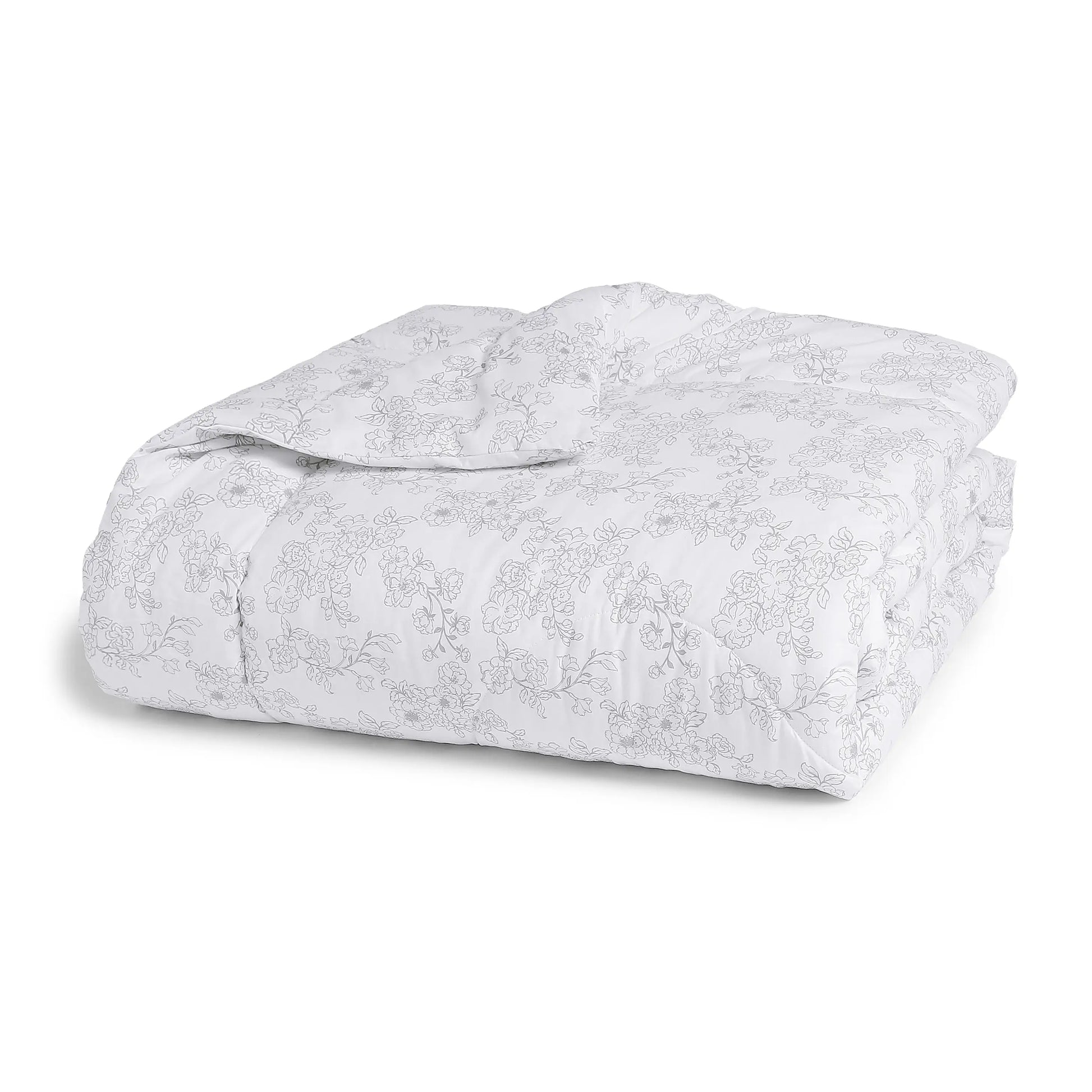 Bloomshire Classic | Everyday Charm Printed 240GSM Reversible Comforter for Extra Warmth-Grey Grey / Double