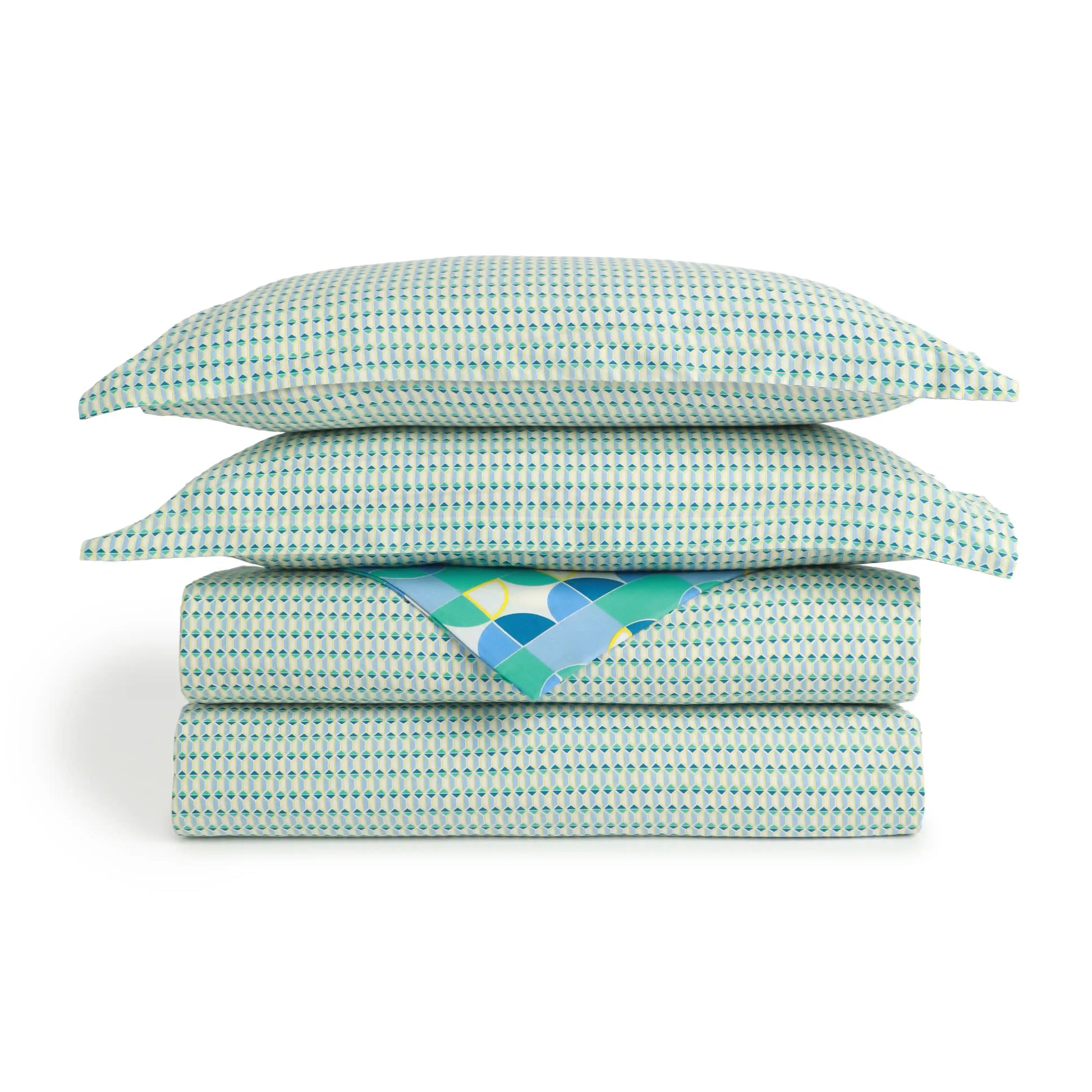 Mishella Printed Orbit Teal Bedding Set-2 (Dbl Bedsheet + 2 Sgl Dohar) Orbit Teal / Double