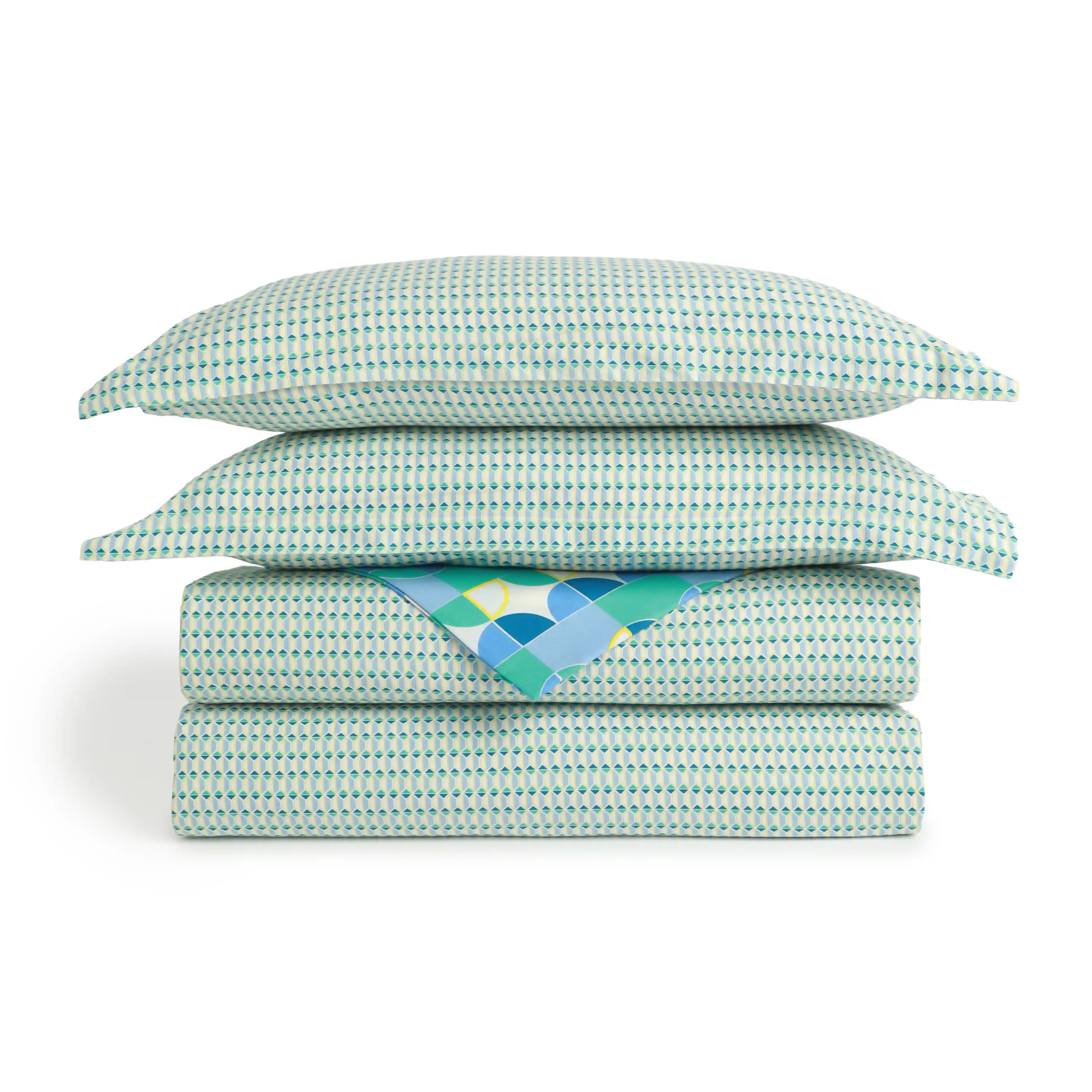 Mishella Printed Orbit Teal Bedding Set-2 (Dbl Bedsheet + 2 Sgl Dohar) Orbit Teal / Double