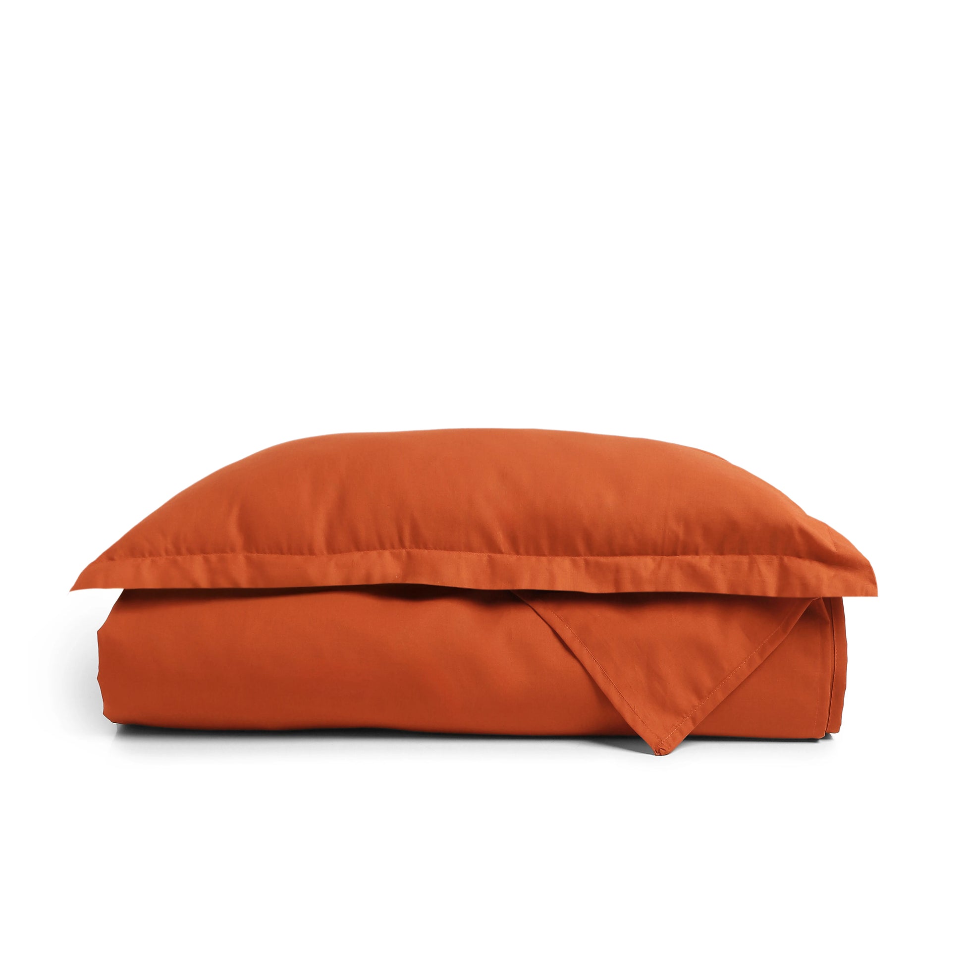 Paleto | Everyday Hues Solid Dyed Cotton Bedsheet Set-Rust Rust / Single