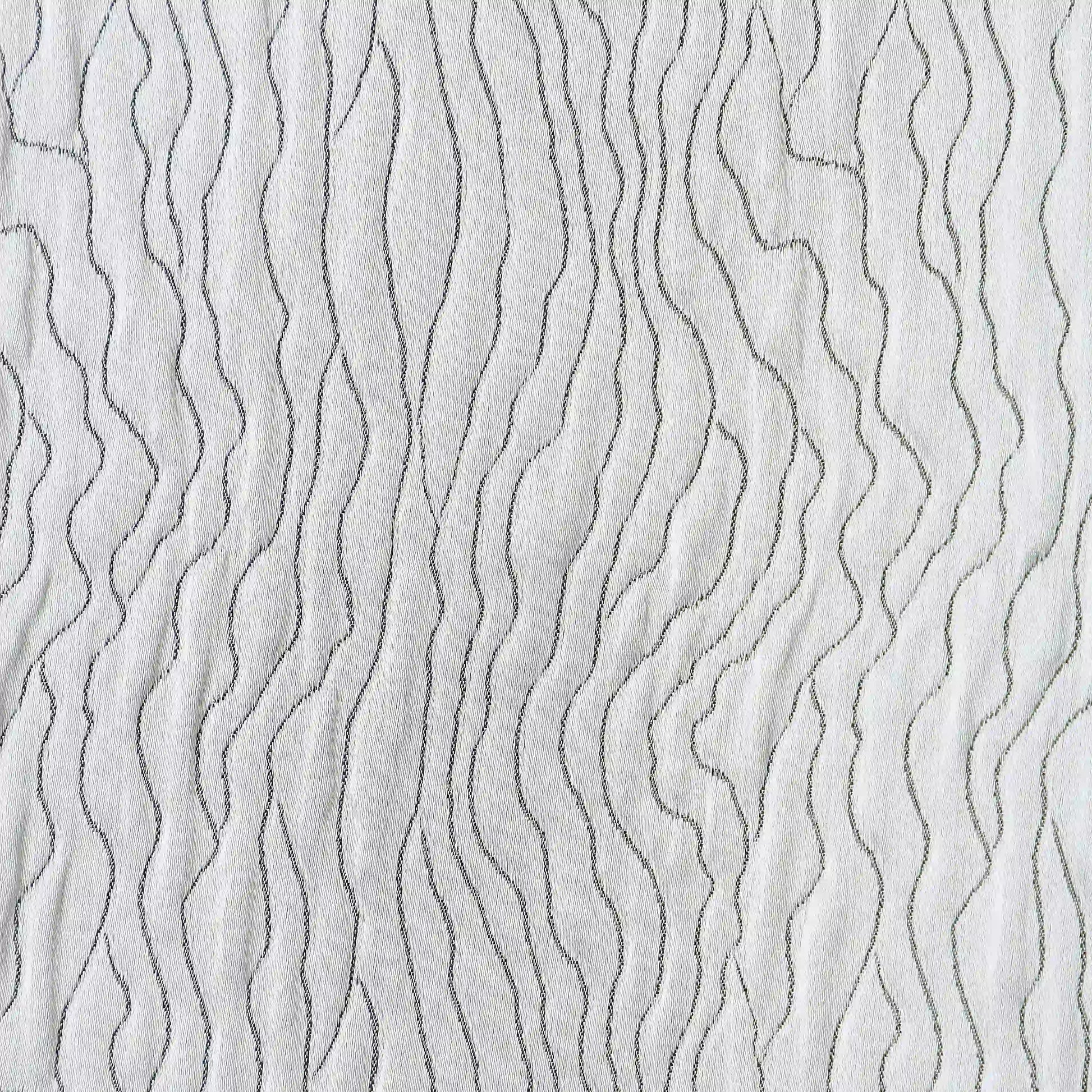 Pelushe Set Of 2 Textured Readymade Curtains | Nature Flow Ash / Window (5ft X 4.4ft)