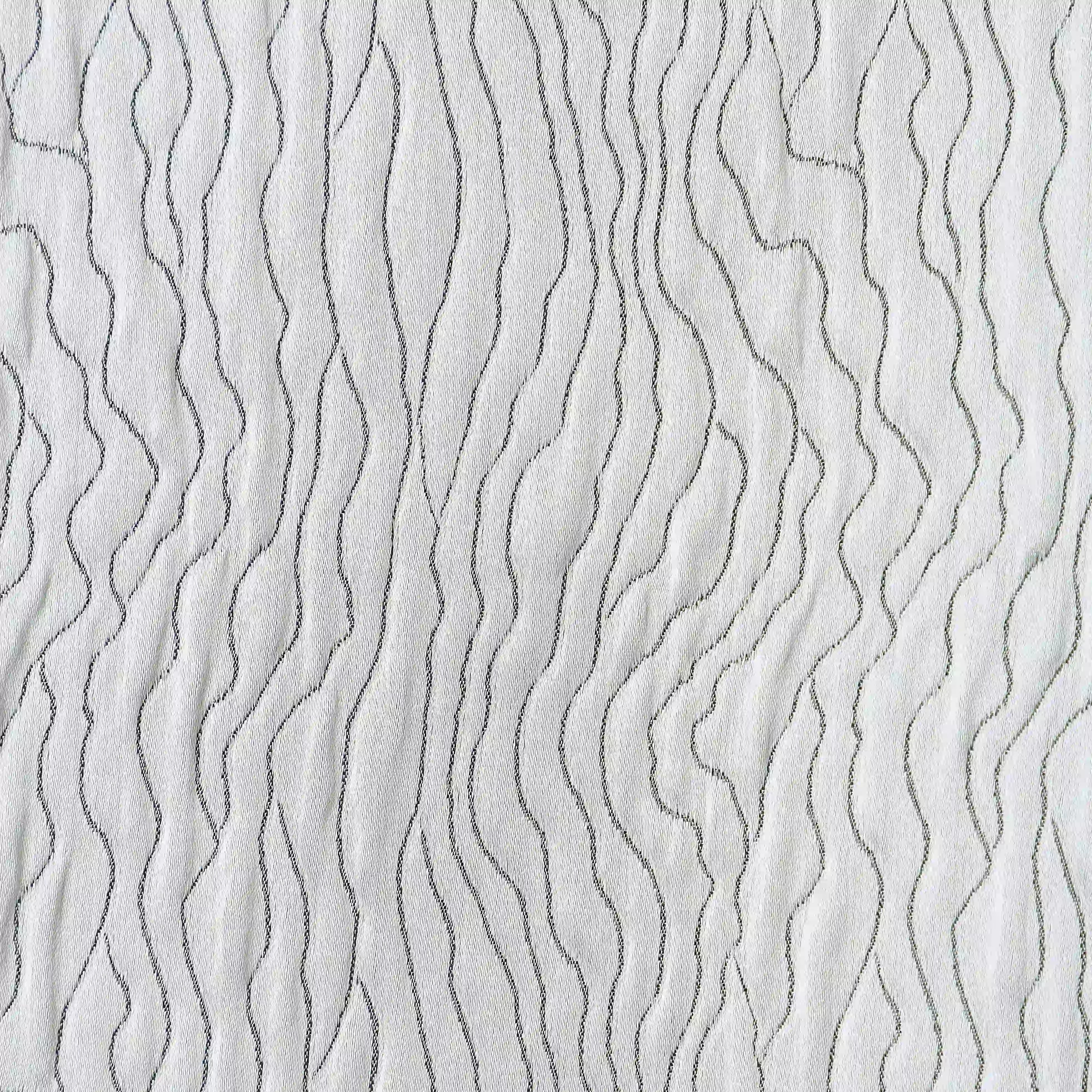 Pelushe Set Of 2 Textured Readymade Curtains | Nature Flow Ash / Window (5ft X 4.4ft)