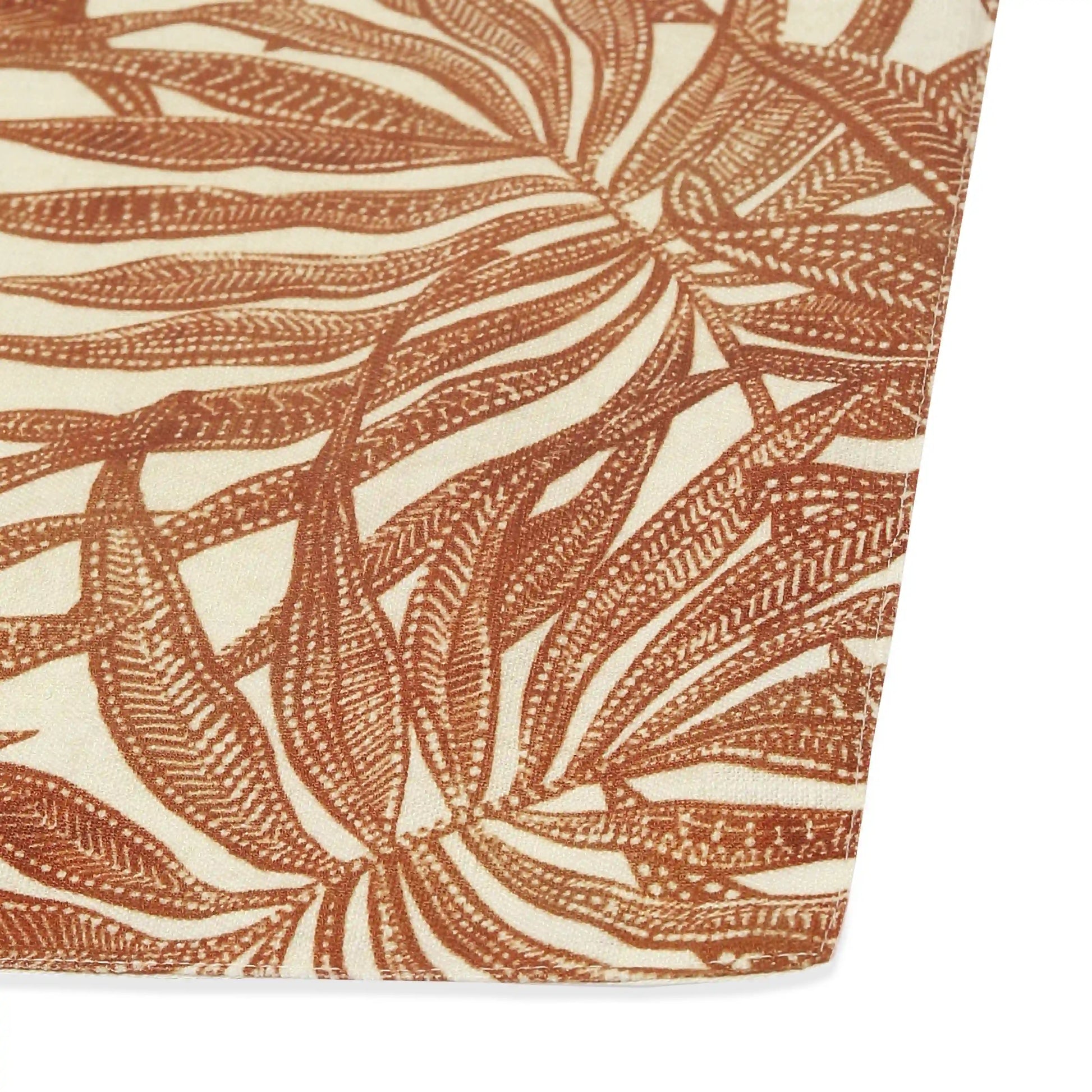 Nonna's Home 100% Polyester Table Runner Coppery Ferns / Table Runner (34cm x 120cm)