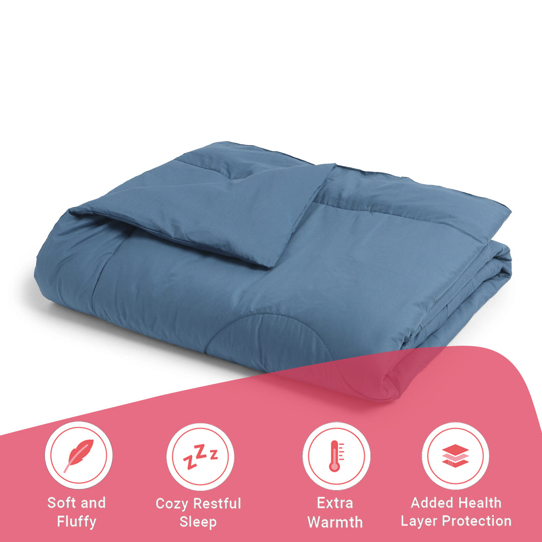 Paleto | Everyday Hues Cotton Solid Dyed 120GSM Comforter-Mineral