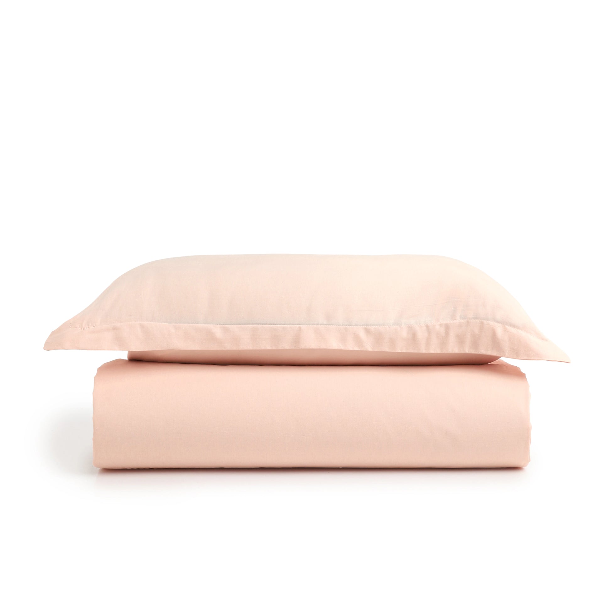 Paleto | Everyday Hues Solid Dyed Cotton Bedsheet Set-Veiled Rose Veiled Rose / Single