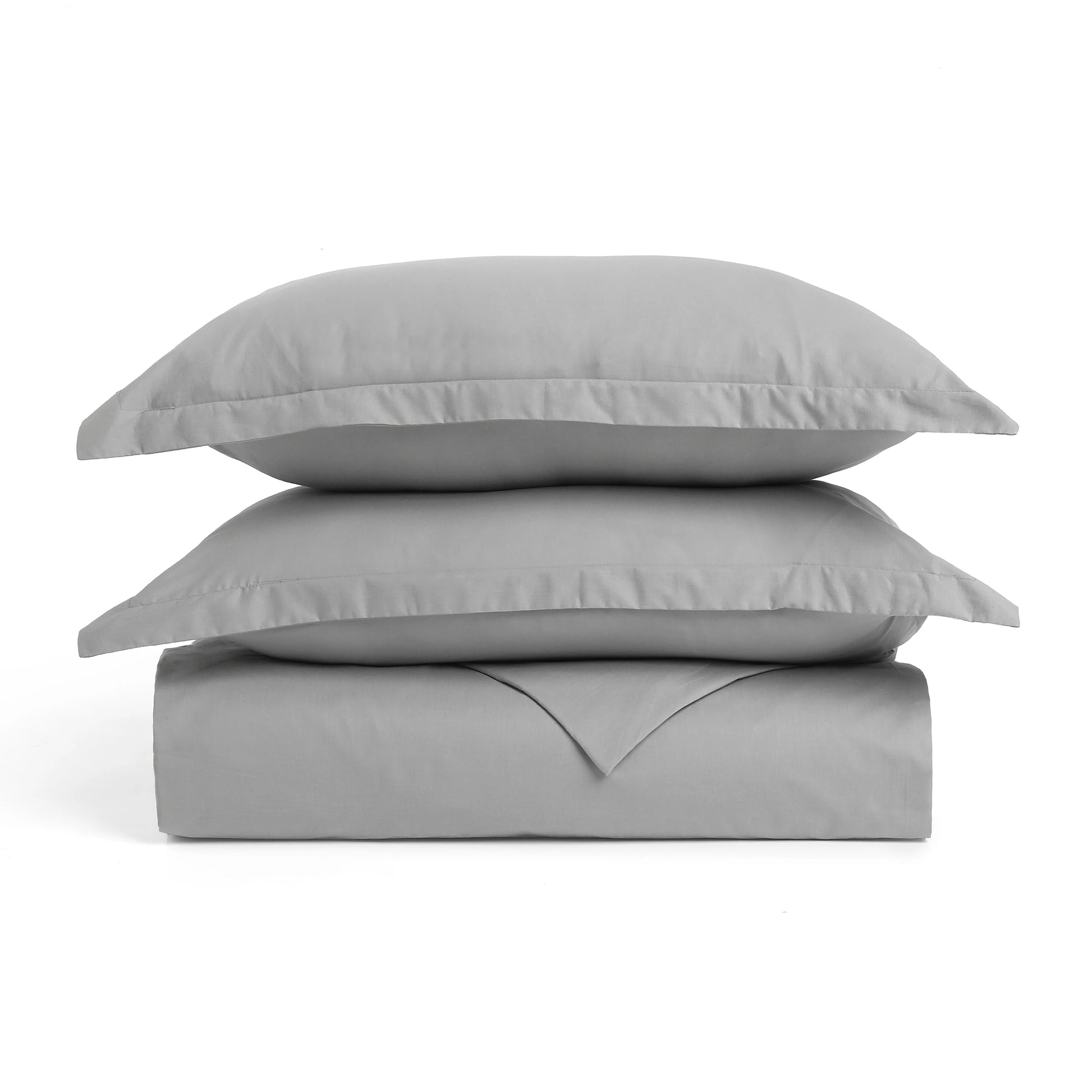 Paleto | Everyday Hues Solid Dyed Cotton Bedsheet Set-Grey Grey / Super King
