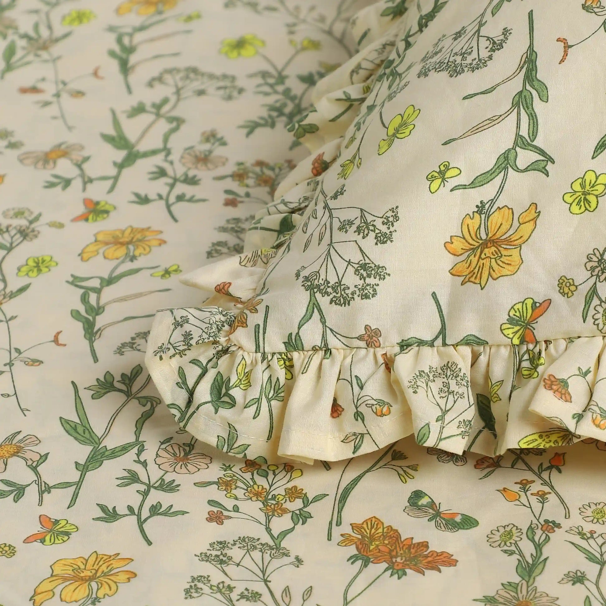 Bloomshire Luxe 100% Cotton Bedsheet Set Mustard / Single