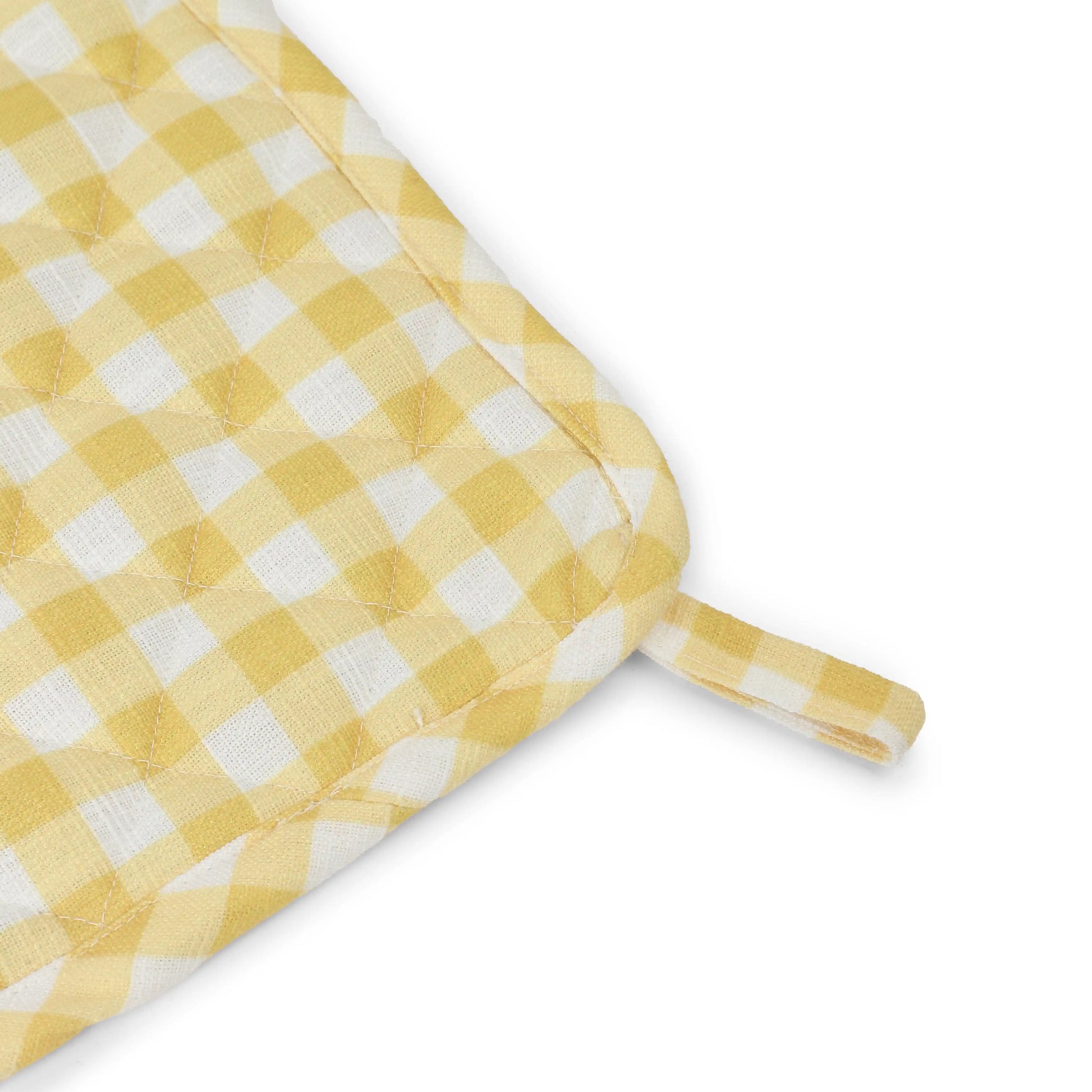 Nonna's Home 100% Polyester Pot Holders Small Turmeric Gingham / Pot Holder (18cm x 30cm)