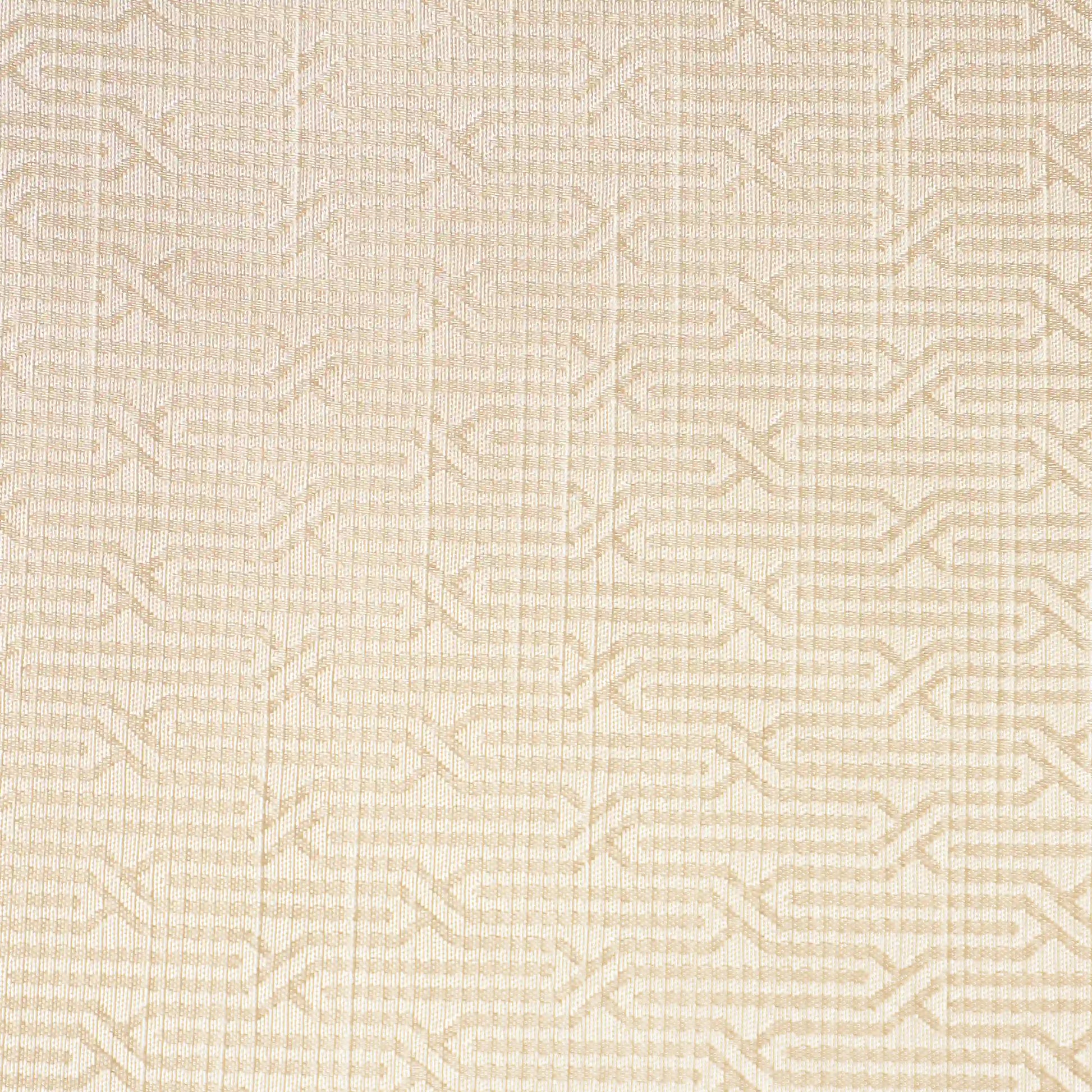 De Jacquard - Classic Set Of 2 Jacquard Readymade Curtains | Layered Lines Champagne / Door (7ft X 4.4ft)