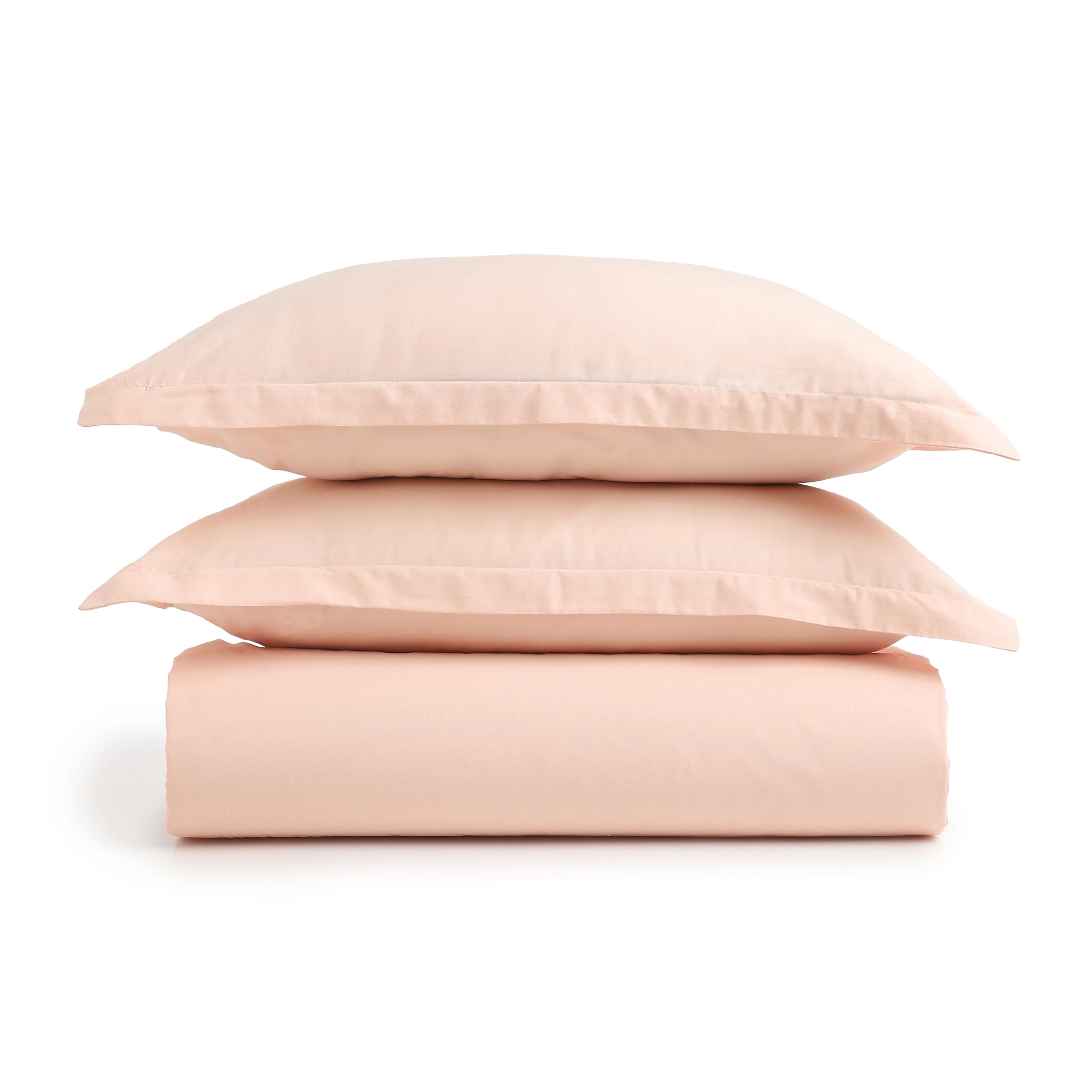 Paleto | Everyday Hues Solid Dyed Cotton Bedsheet Set-Veiled Rose Veiled Rose / Double