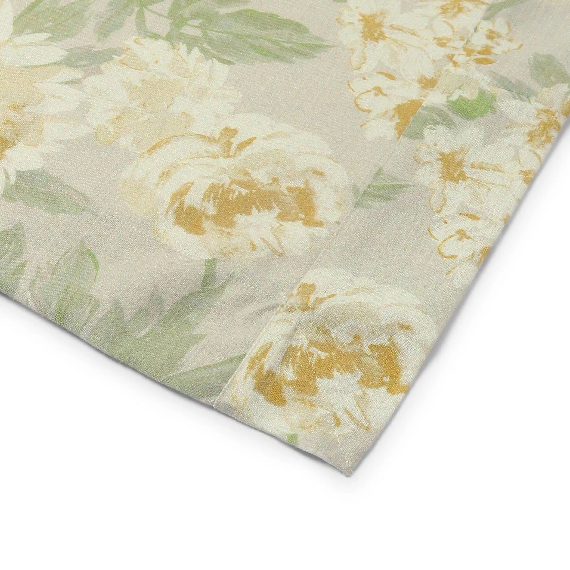 Kaleida Cotton-Polyester Blend Table Cloth Ochre Origins-Floral / Table Cloth (150cm x 150cm)