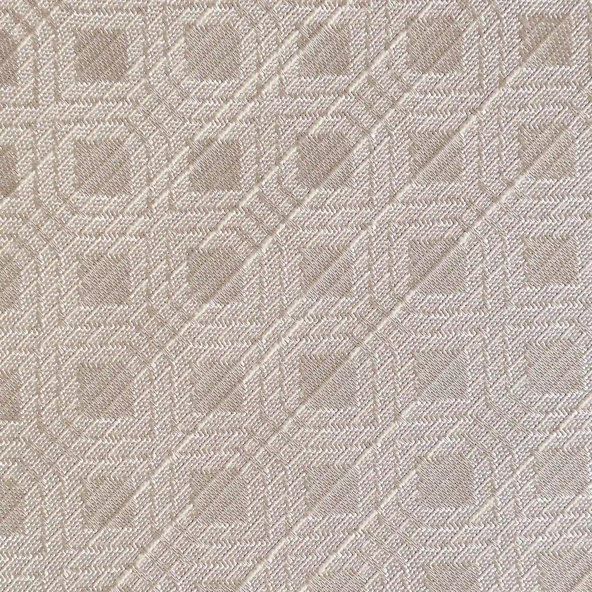 De Jacquard - Classic Set Of 2 Jacquard Readymade Curtains | Wavy Heritage Bone / Door-XL (9ft X 4.4ft)