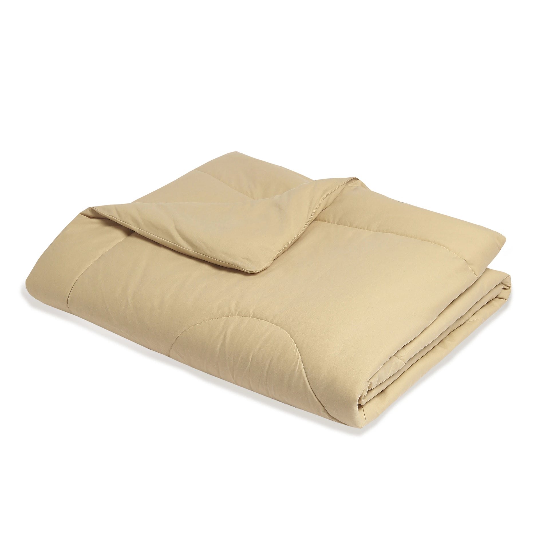 Paleto | Everyday Hues Cotton Solid Dyed 120GSM Comforter-Beige Beige / Double