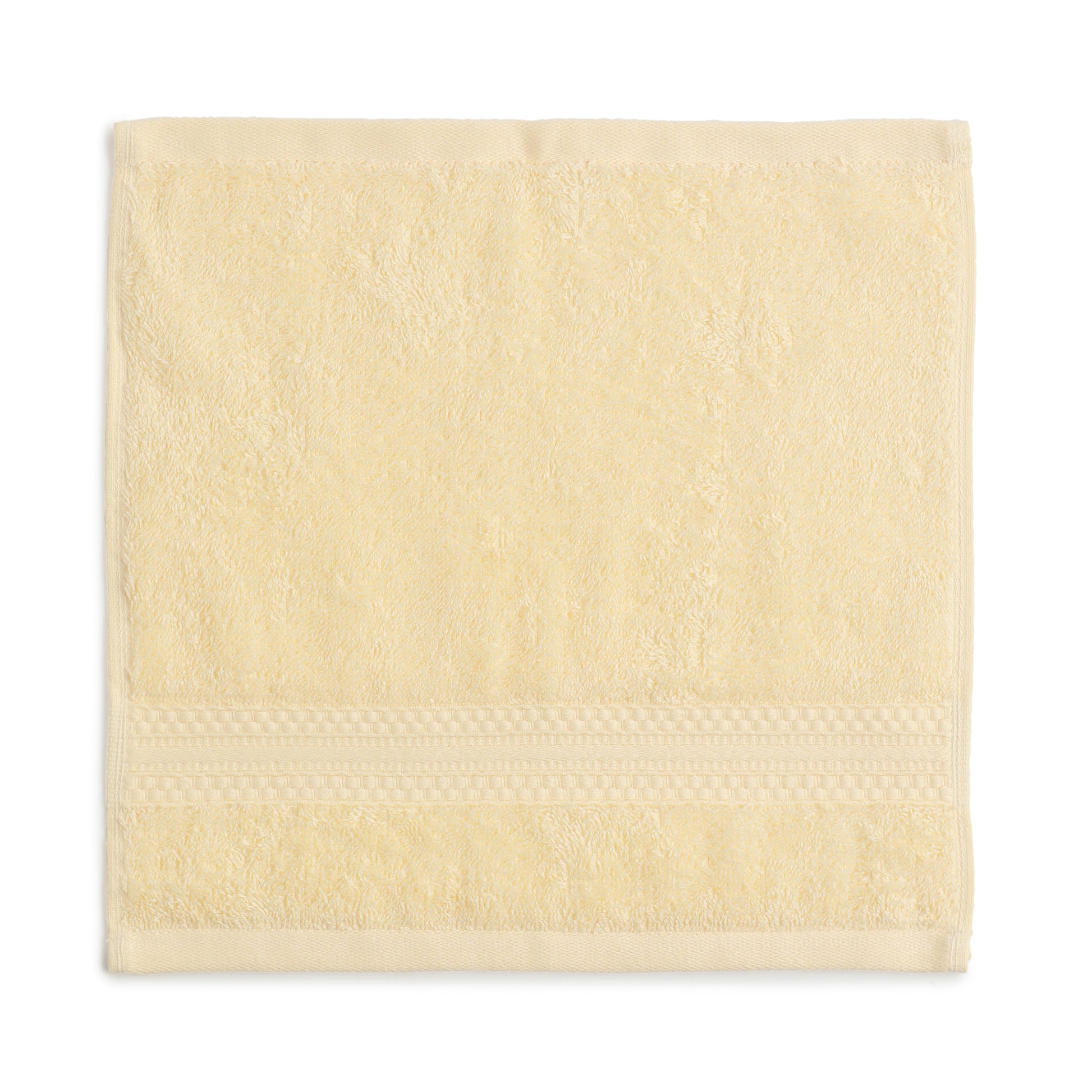 Paleto 100% Cotton Face Towel - Pack Of 4 Buttercream / Face Towel (30cm x 30cm)