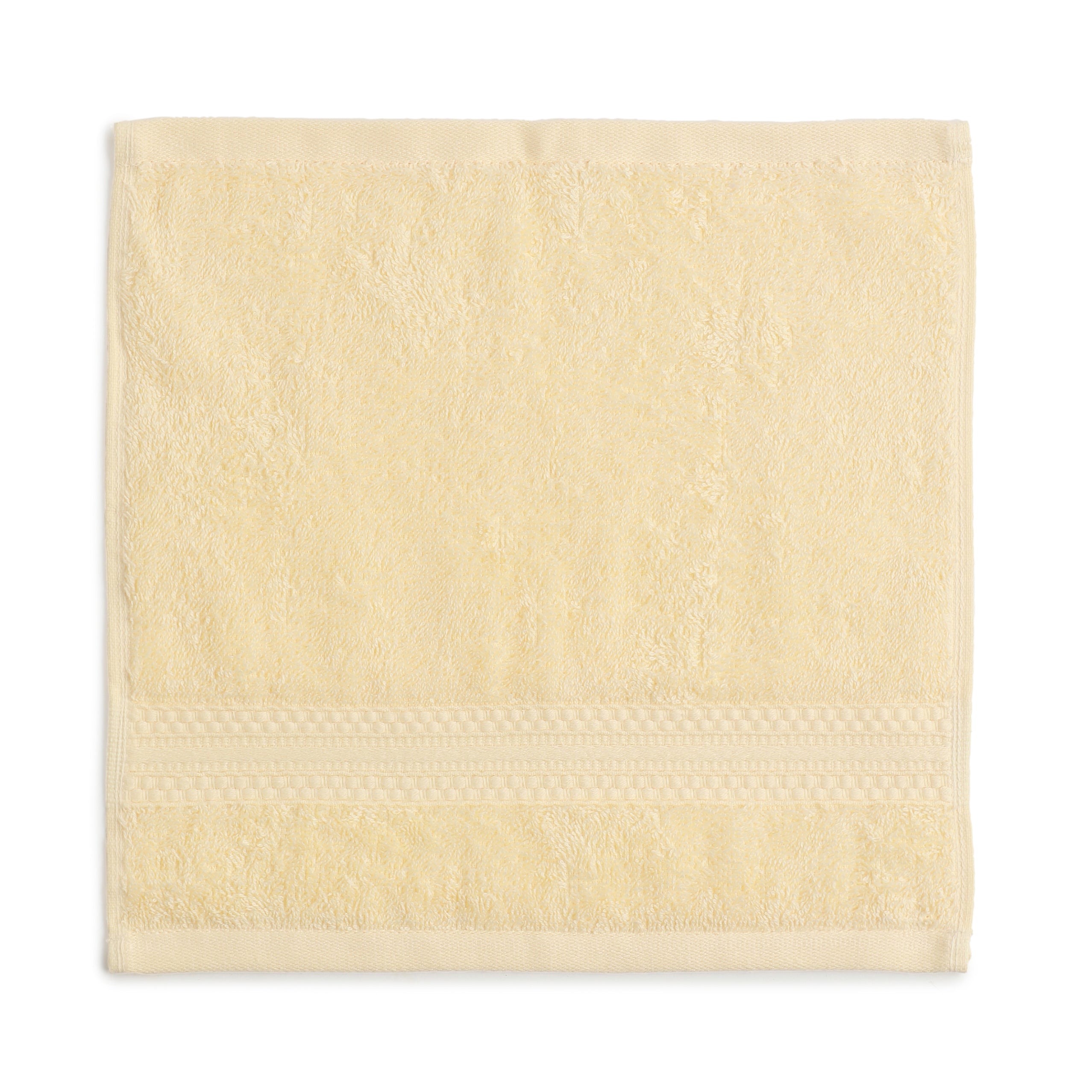 Paleto 100% Cotton Face Towel - Pack Of 4 Buttercream / Face Towel (30cm x 30cm)
