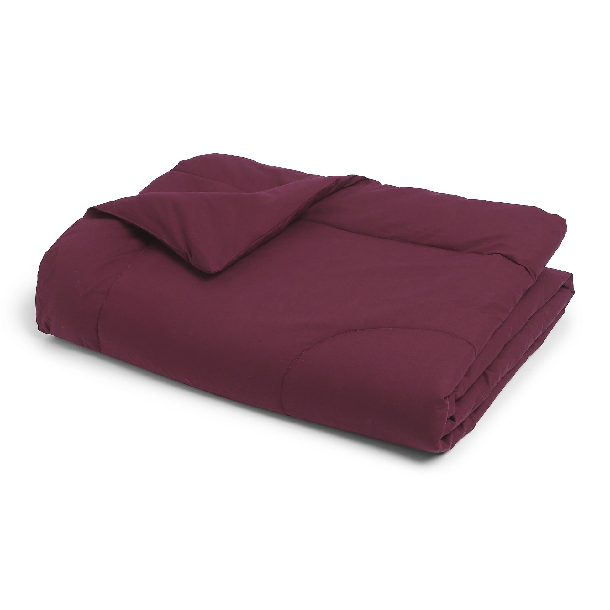 Paleto | Everyday Hues Cotton Solid Dyed 120GSM Comforter-Windsor Wine Windsor Wine / Double