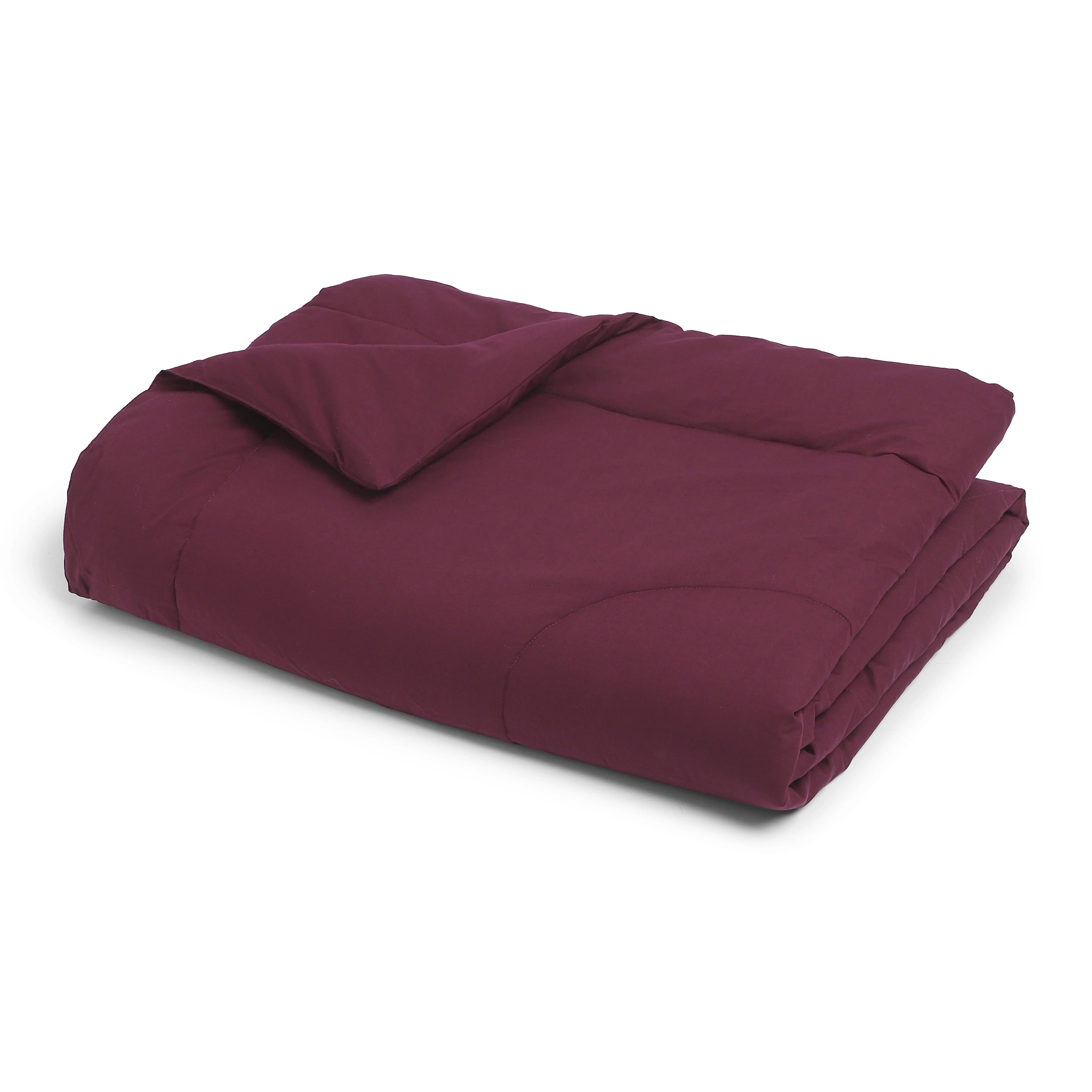 Paleto | Everyday Hues Cotton Solid Dyed 120GSM Comforter-Windsor Wine Windsor Wine / Double